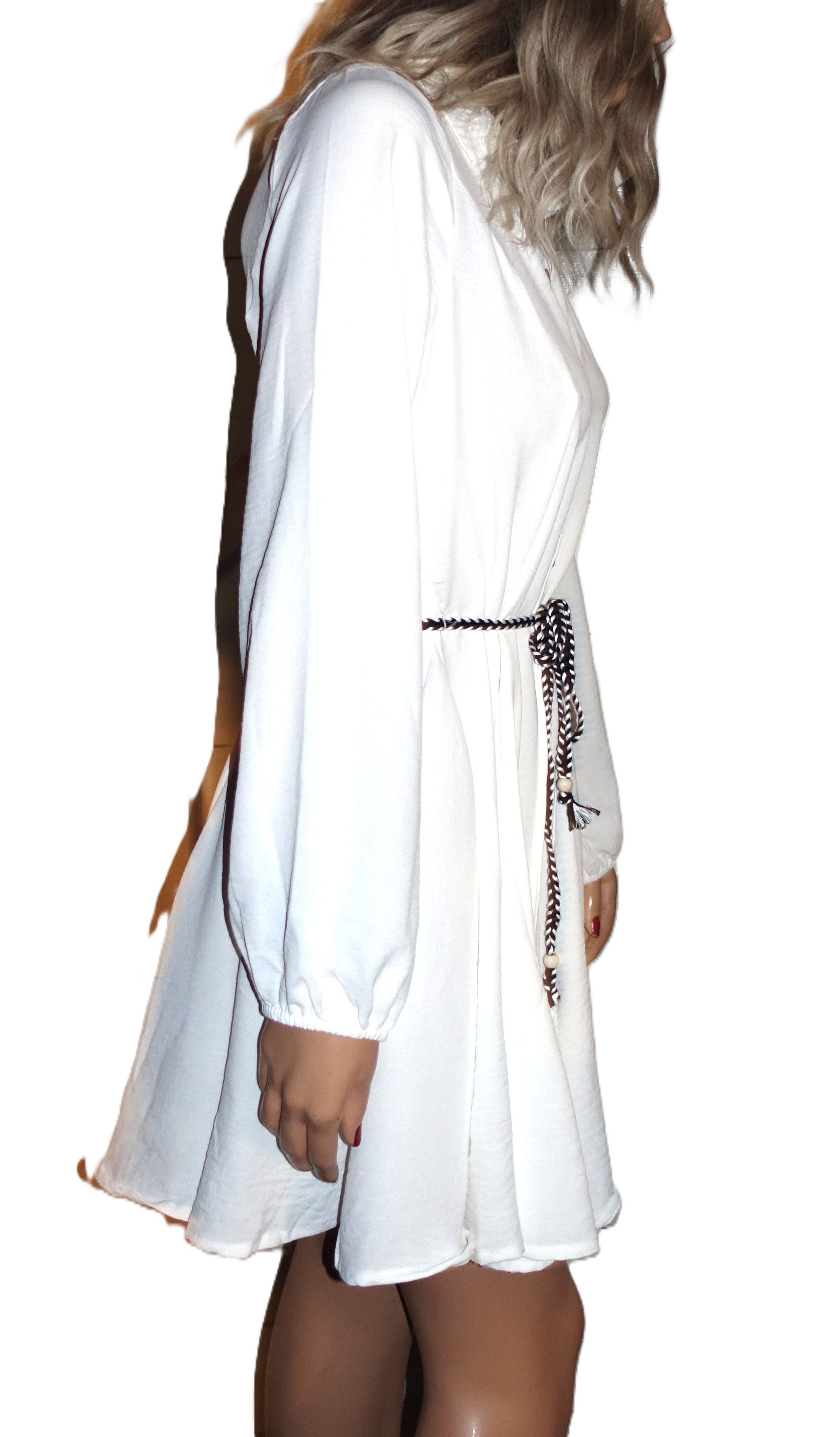 Other Indulge White Shirt Dress with Belt L NWOT Size L / US 10 / IT 46 - 6 Thumbnail