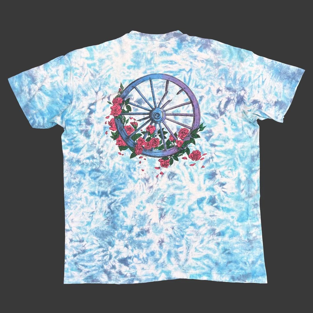 Grateful Dead Grateful Dead 1980 80s Vintage Bertha Wheel Tie Dye T-Shirt Size US XL / EU 56 / 4 - 2 Thumbnail