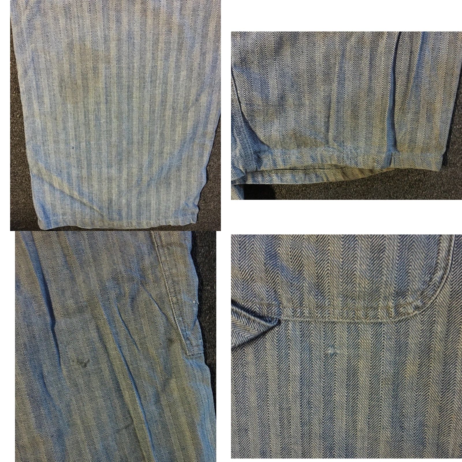 Vintage Vtg 60s Montgomery Ward Faded Distress Herringbone Coveralls 41 USA Biker 50s Size US 41 - 9 Thumbnail