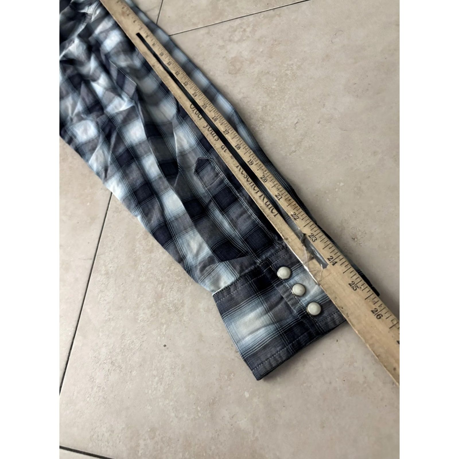 Lucky Brand Lucky Brand Shirt L Brown Plaid Western Pearl Snap Long Sleeve Cotton Mens Size US L / EU 52-54 / 3 - 7 Thumbnail