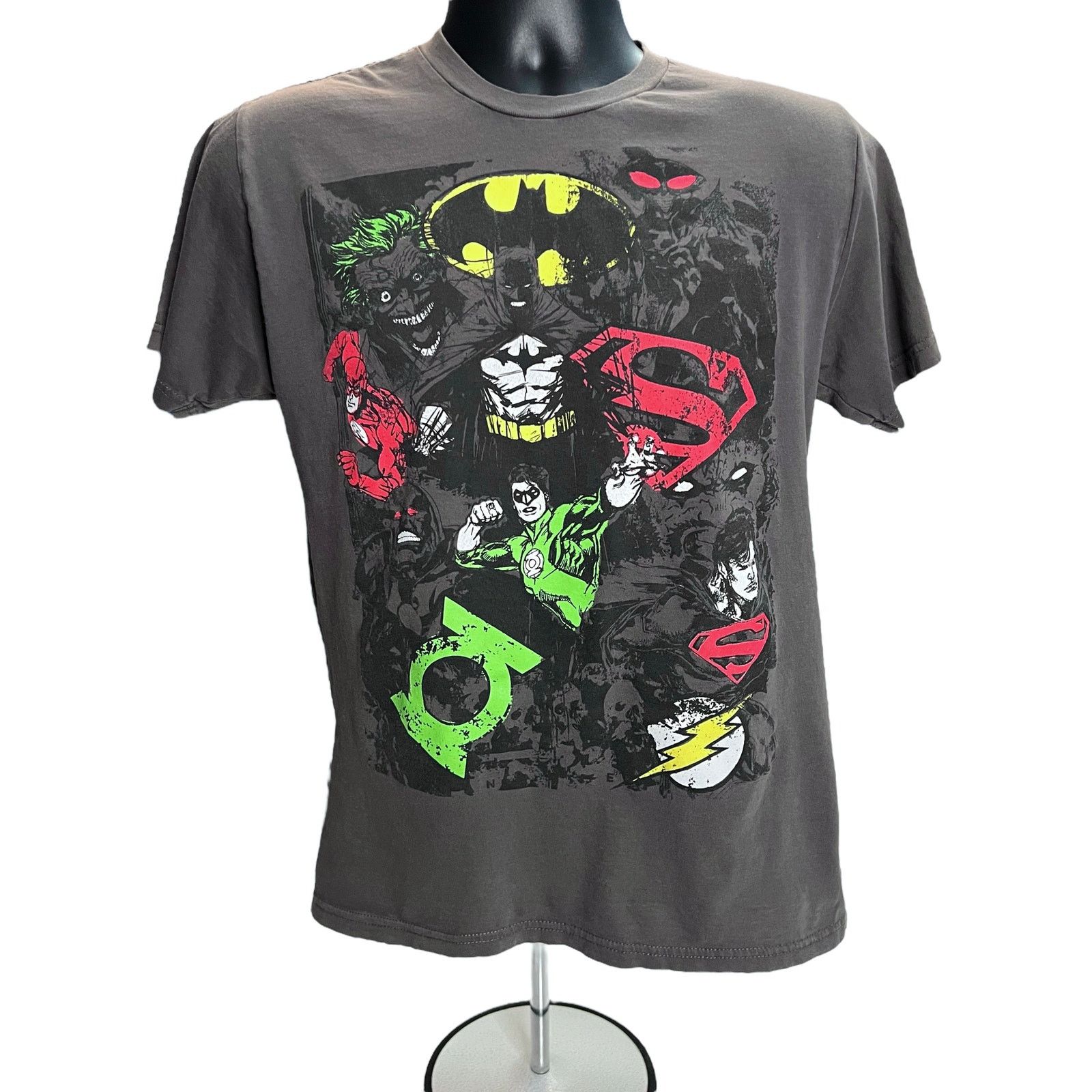 DC Comics Justice League Gray T-Shirt Batman, Superman, Flash -Medium Size US M / EU 48-50 / 2 - 1 Thumbnail