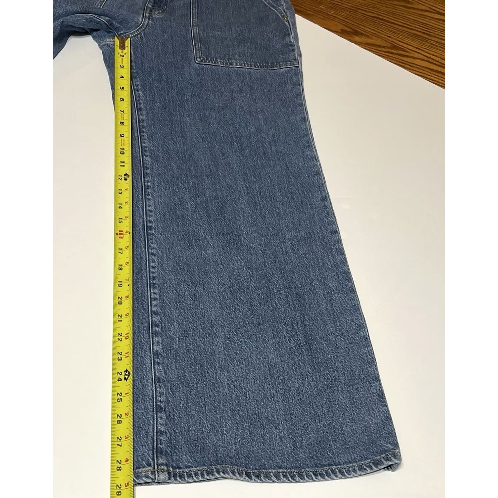 J.Crew J. Crew Camp-Pocket Wide Leg Jeans Womens 33x29 Denim Blue Boho Hippie Retro 90s Y2K Grunge Rock Hip Hop Baggy Style CH914 Jeans Size 24" / US 00 / IT 34 - 5 Thumbnail