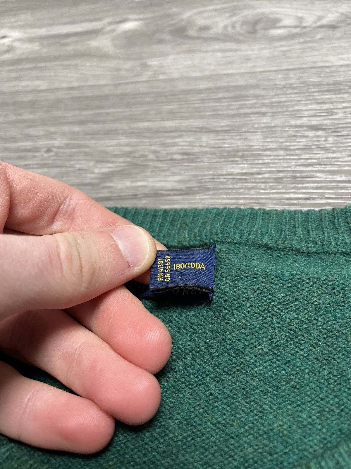 Polo Ralph Lauren Vintage Polo Ralph Lauren Green Wool Sweater Size US L / EU 52-54 / 3 - 9 Thumbnail