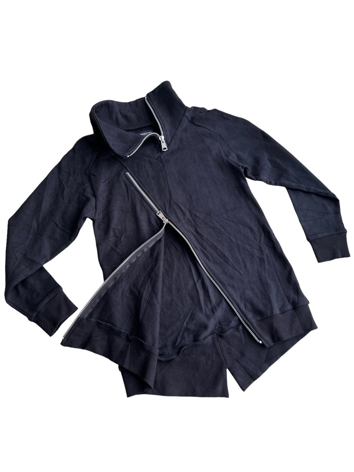 image of Obelisk Post Apocalypse Tactical Zip High Neck Sweater in Black, Men's (Size Medium)