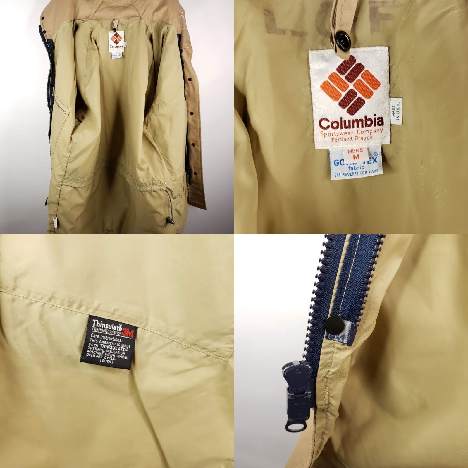 Vintage VINTAGE Columbia Gore Tex Field Jacket Mens Size Medium Beige 80s 90s Coat USA Size US M / EU 48-50 / 2 - 8 Thumbnail