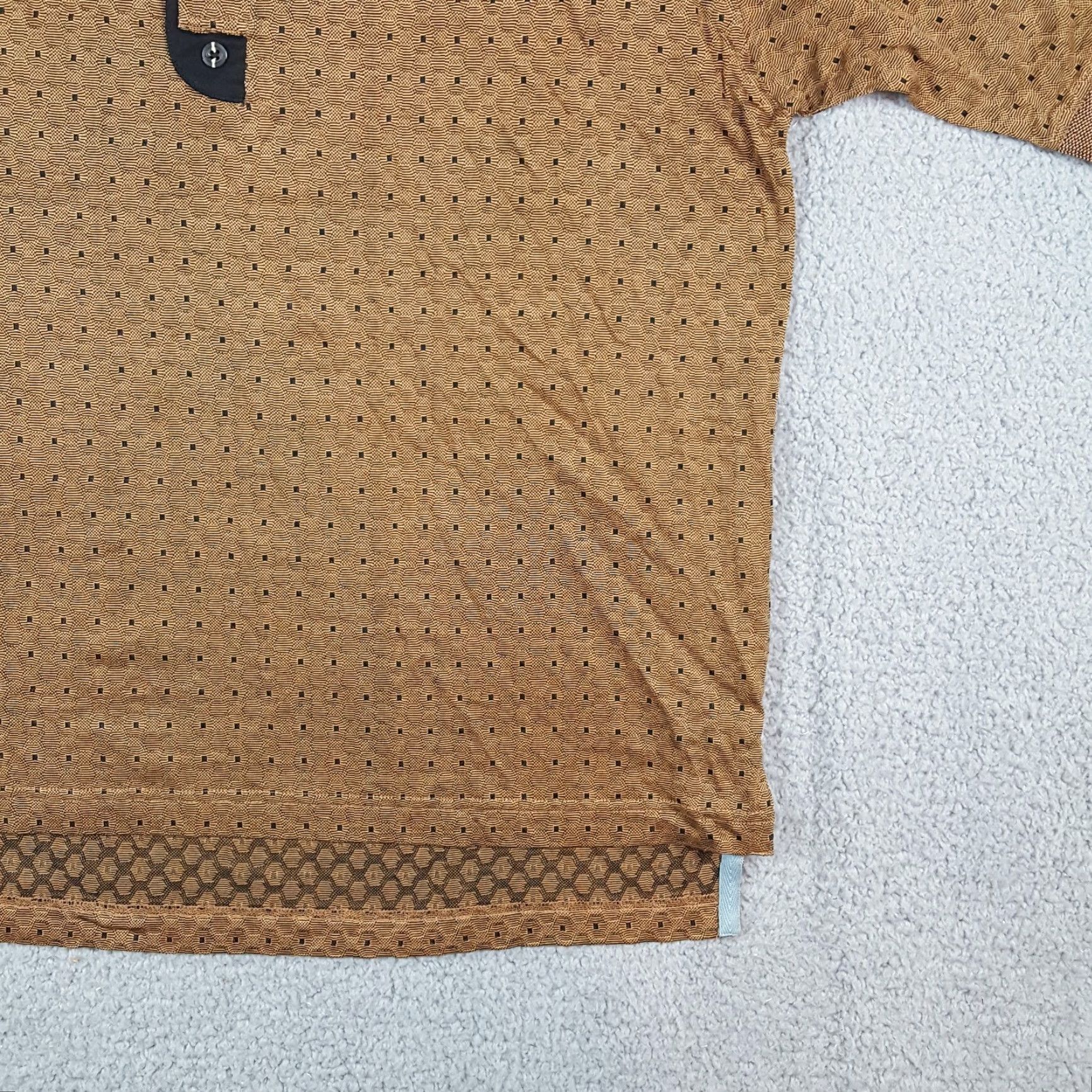 Vintage VINTAGE Sadock Polo Shirt Men S Geometric Cotton 90s Preppy Casual Summer Size 36R - 4 Thumbnail