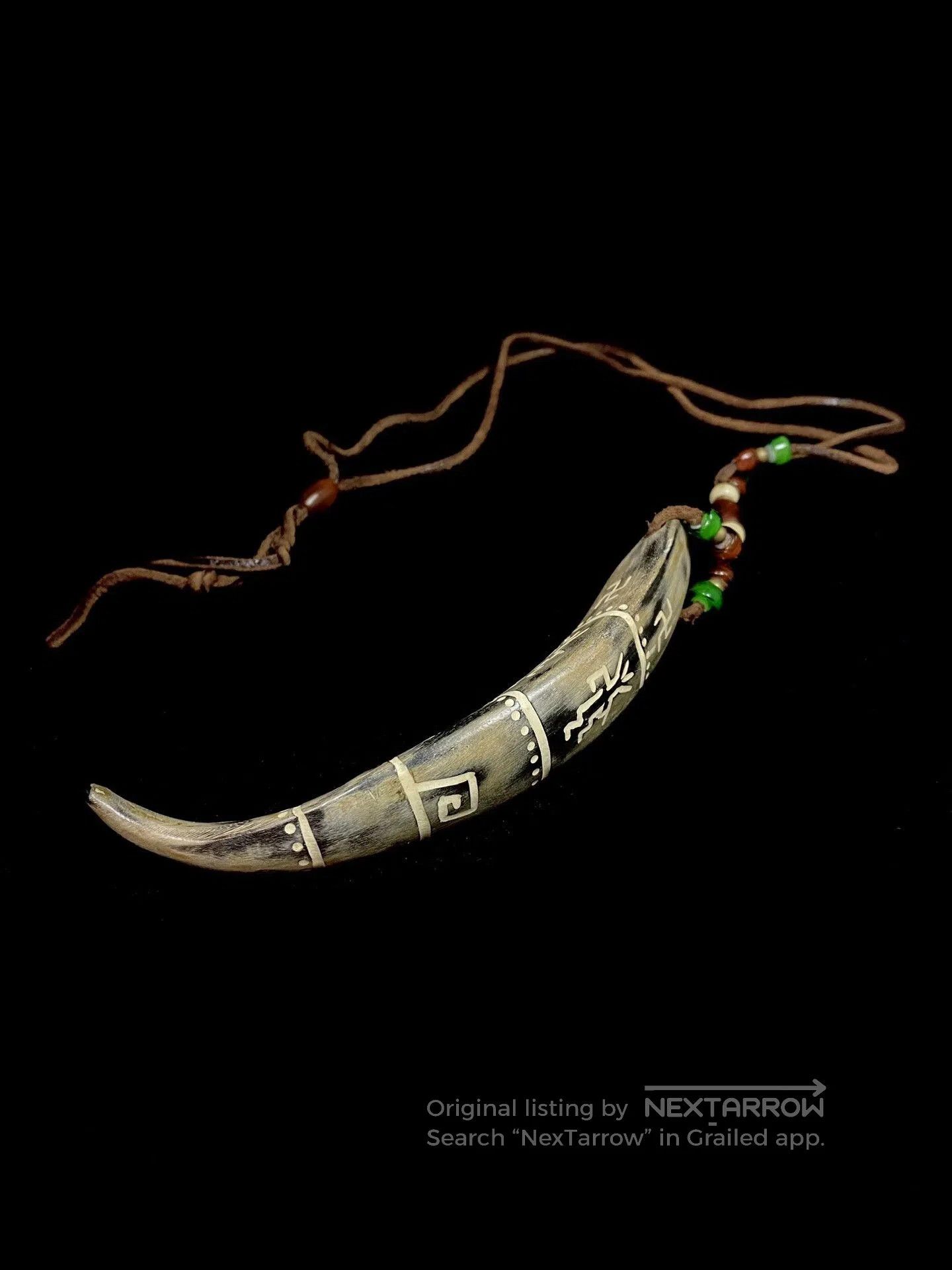 Kapital Kapital Wooden Horn Pendant Necklace. Size ONE SIZE - 4 Thumbnail