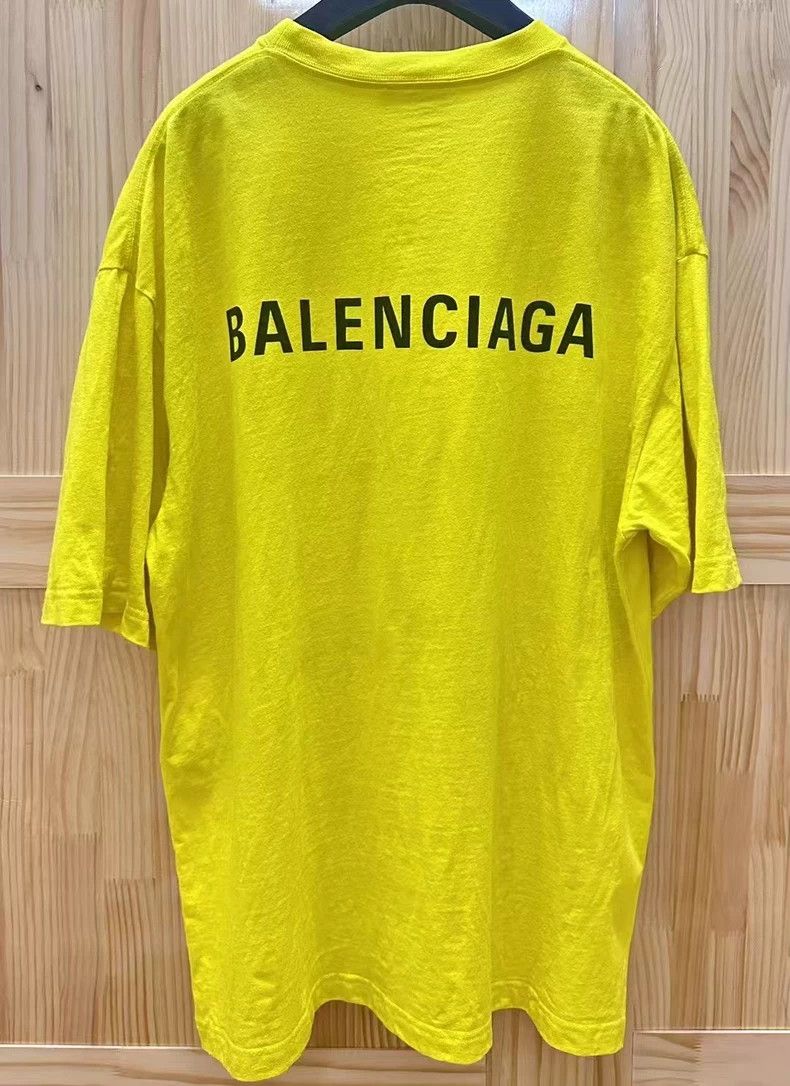 Balenciaga Balenciaga Yellow logo short sleeve Size US S / EU 44-46 / 1 - 2 Thumbnail