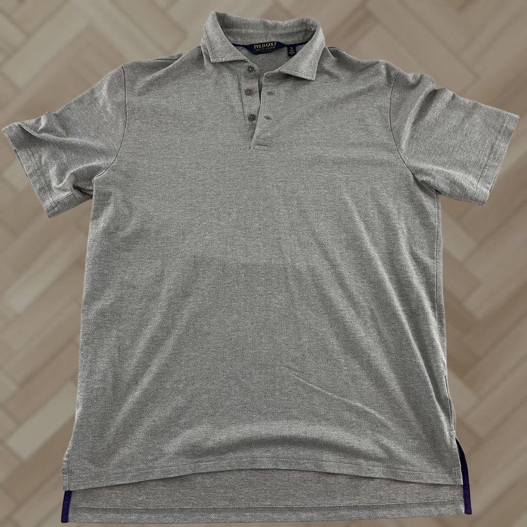Vintage Polo Golf Polo Shirt Herringbone Short Sleeve Mens XL Cotton Blend Tan Brown Size US XL / EU 56 / 4 - 1 Thumbnail