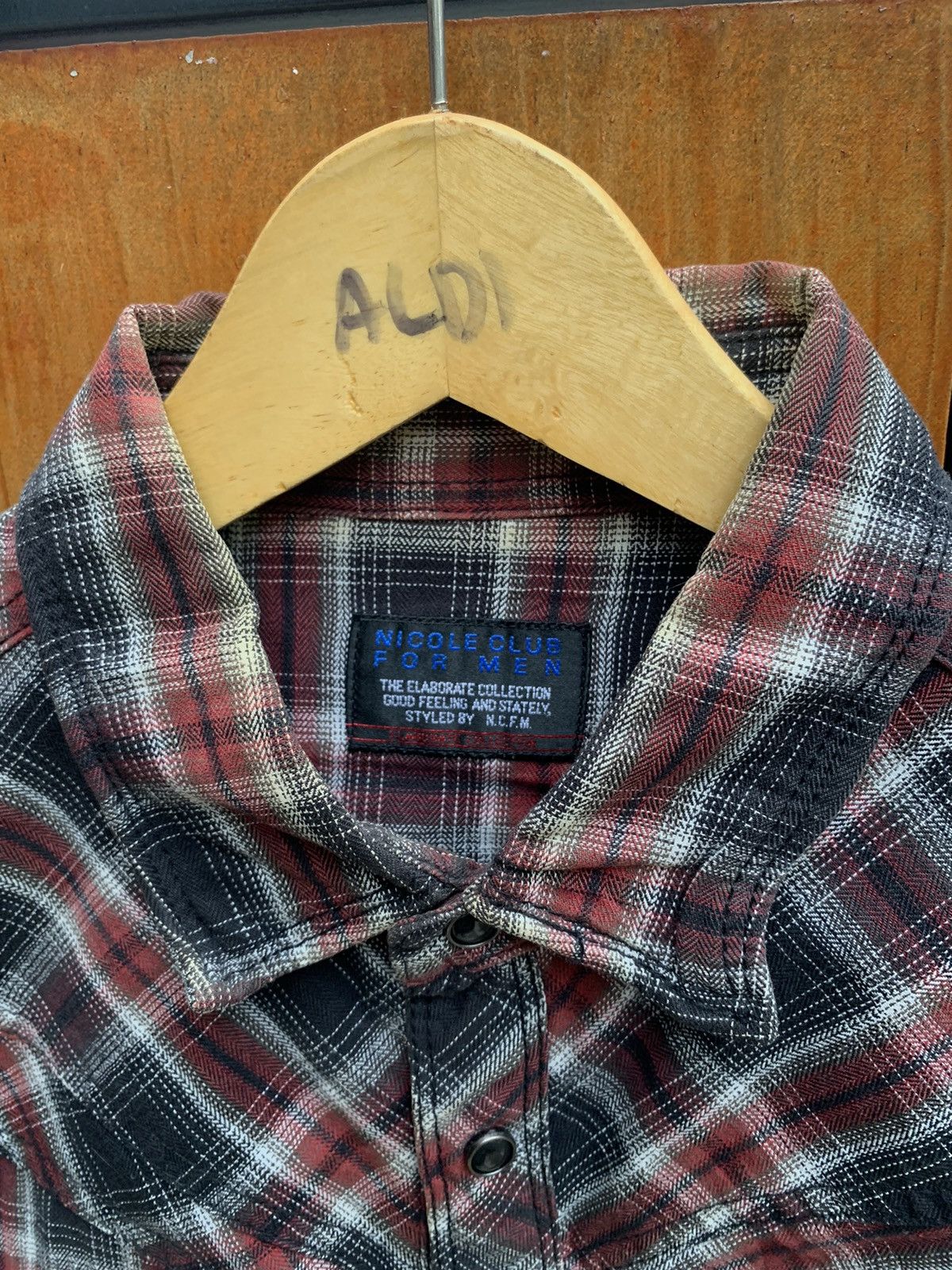 Japanese Brand × Nicole Club Nicole Club For Men Western Plaid Shirt 🙌🏼 Size US L / EU 52-54 / 3 - 4 Thumbnail