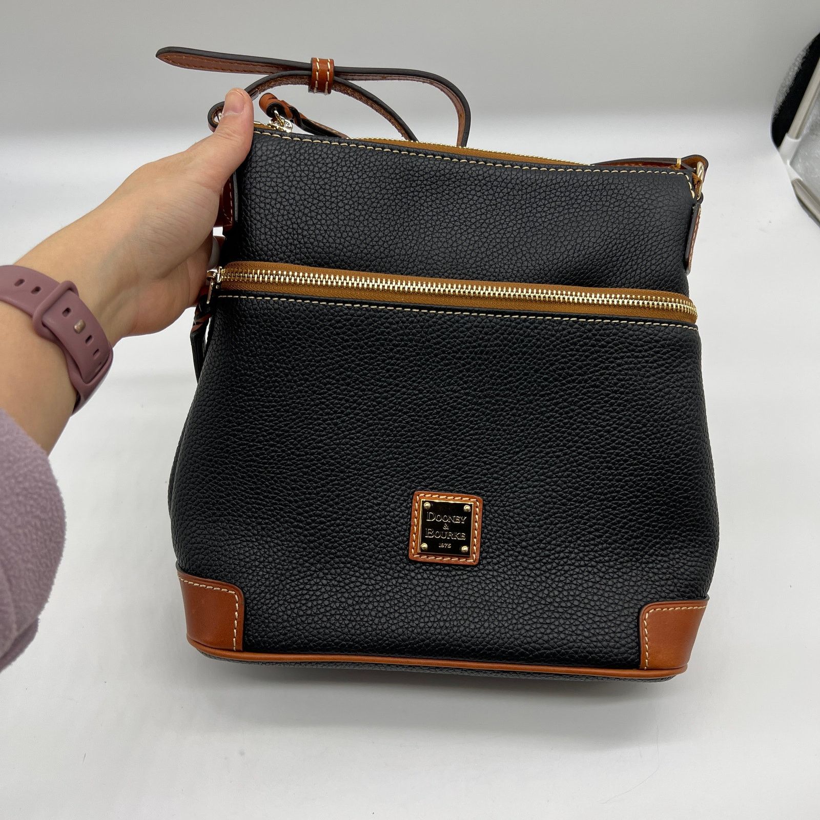 Dooney & Bourke Dooney & Bourke Pebble Leather Crossbody Handbags Black Size ONE SIZE - 1 Thumbnail