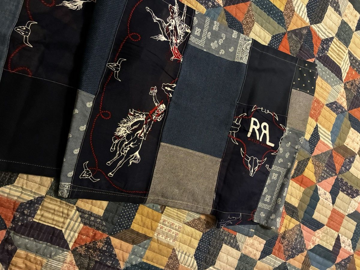 RRL Ralph Lauren CUSTOM RRL/ RL PATCHWORK SCARF (100% UPCYCLED RRL FABRICS) Size ONE SIZE - 10 Thumbnail