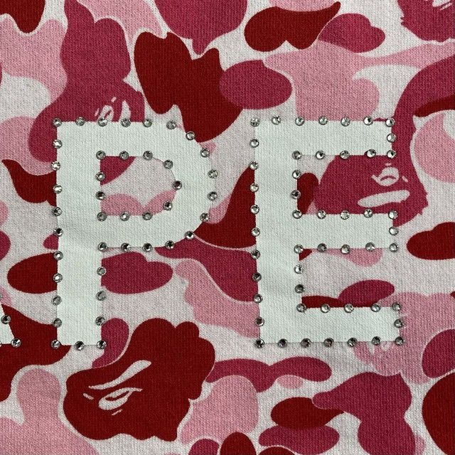 Bape ABC CAMO PINK BAPE LOGO CRYSTAL STONE Sweat shirt APE Size US L / EU 52-54 / 3 - 4 Thumbnail