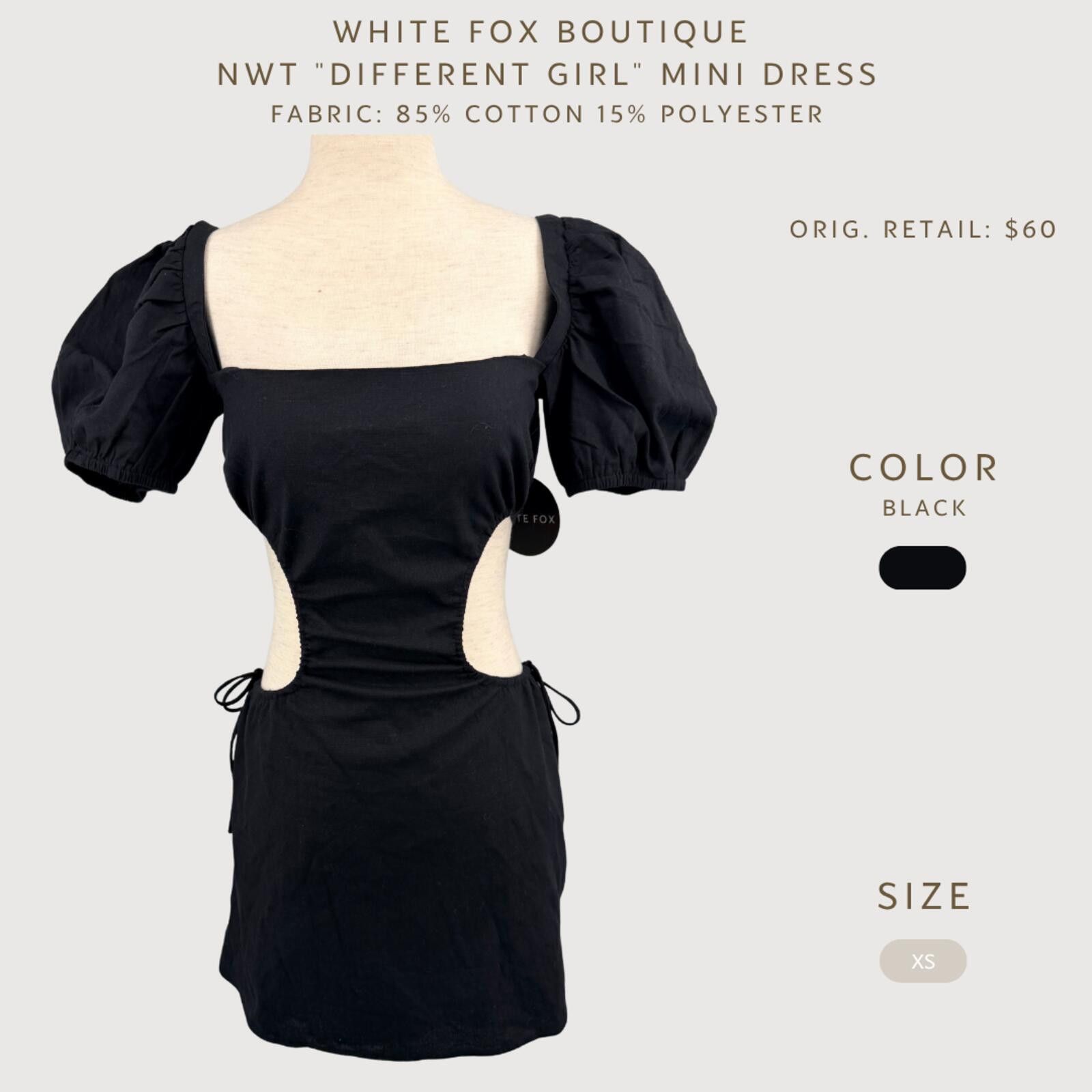 Other NWT White Fox Different Girl Cutout Mini Dress XS Size XS / US 0-2 / IT 36-38 - 2 Thumbnail