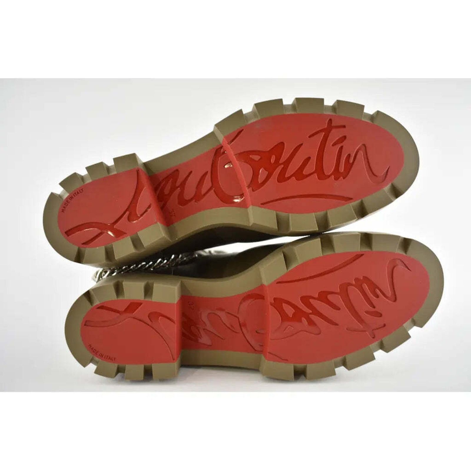 Christian Louboutin Christian Louboutin Horse Flat Silex Grey Leather Combat Size US 7 / IT 37 - 12 Thumbnail