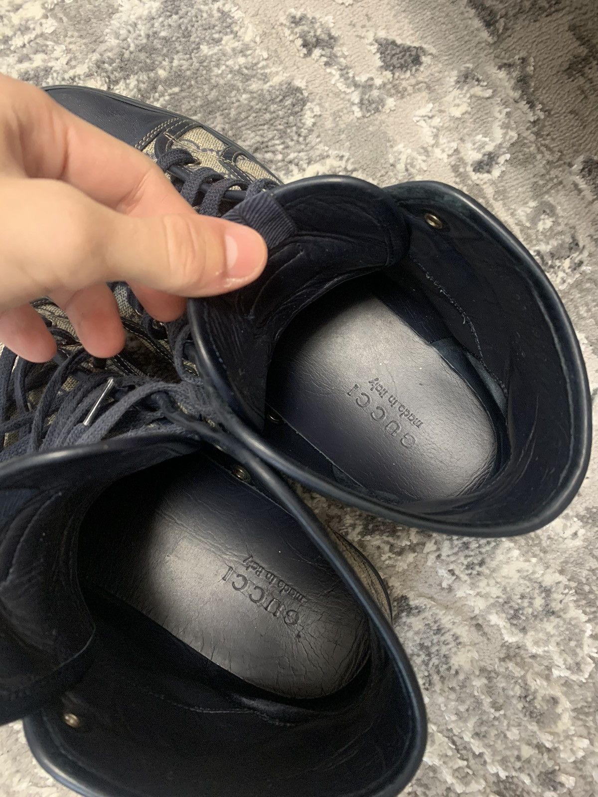 Gucci 🔥GUCCI MONOGRAM HIGHT TOP SNEAKERS Size US 9.5 / EU 42-43 - 23 Thumbnail