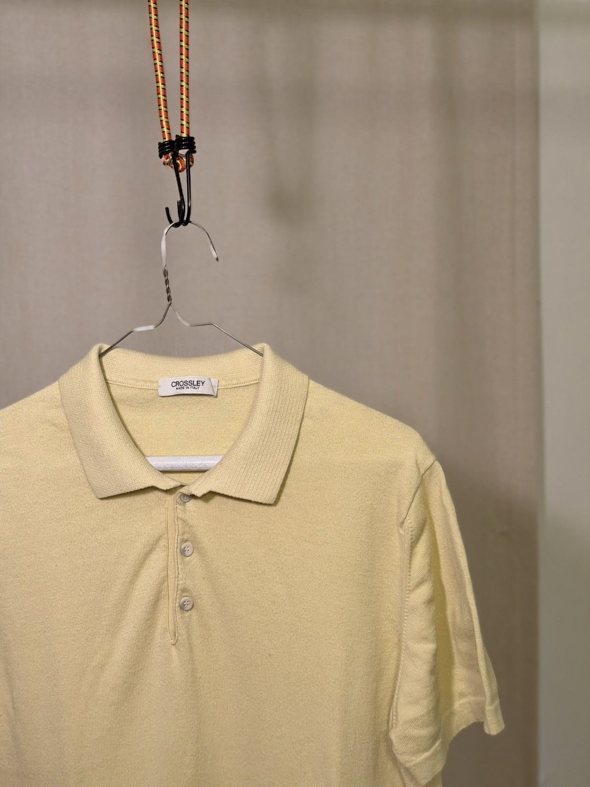 Crossley Crossley Knitted Polo Shirt – Butter Yellow | Made in Italy Size US S / EU 44-46 / 1 - 1 Thumbnail