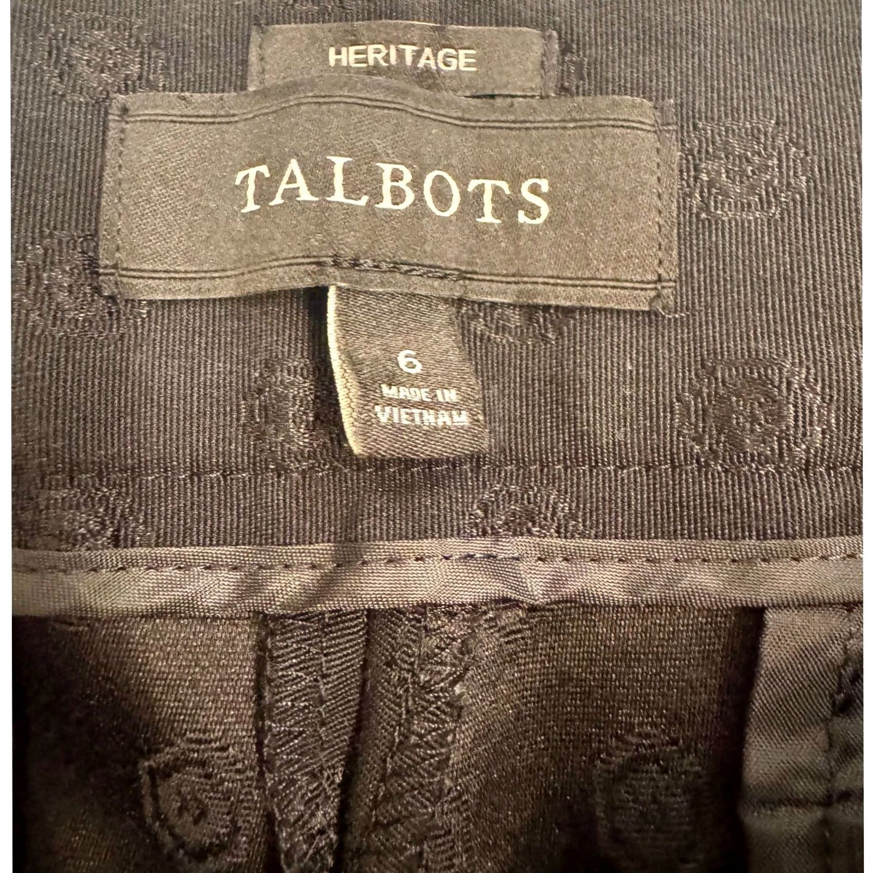 Talbots Talbots Women's Pant Black Size 6 Ankle Crop Patterned Size 28" / US 6 / IT 42 - 3 Thumbnail