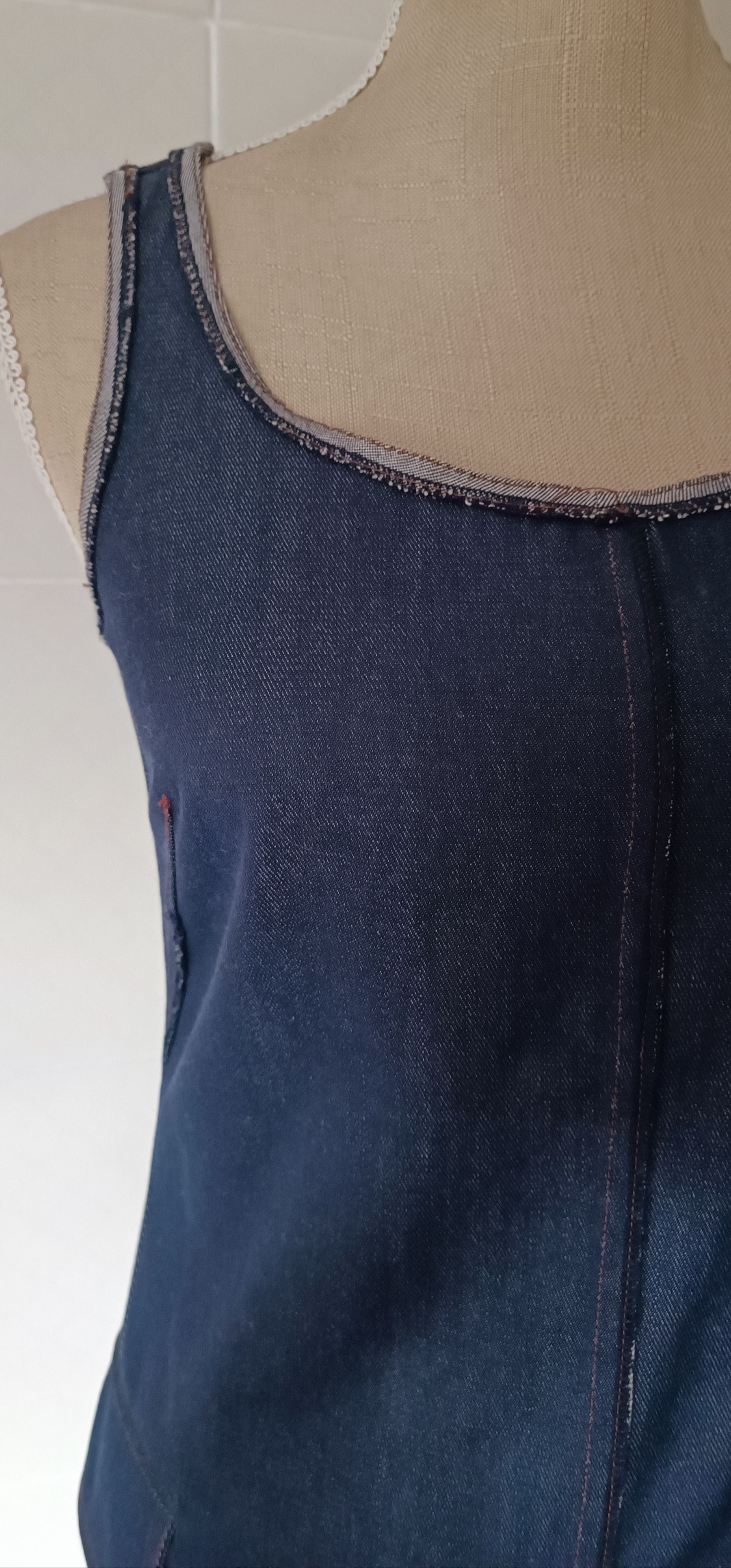 Jean Paul Gaultier FW1992/93- Gaultier Jeans - Long dress with fringes Size S / US 4 / IT 40 - 3 Thumbnail