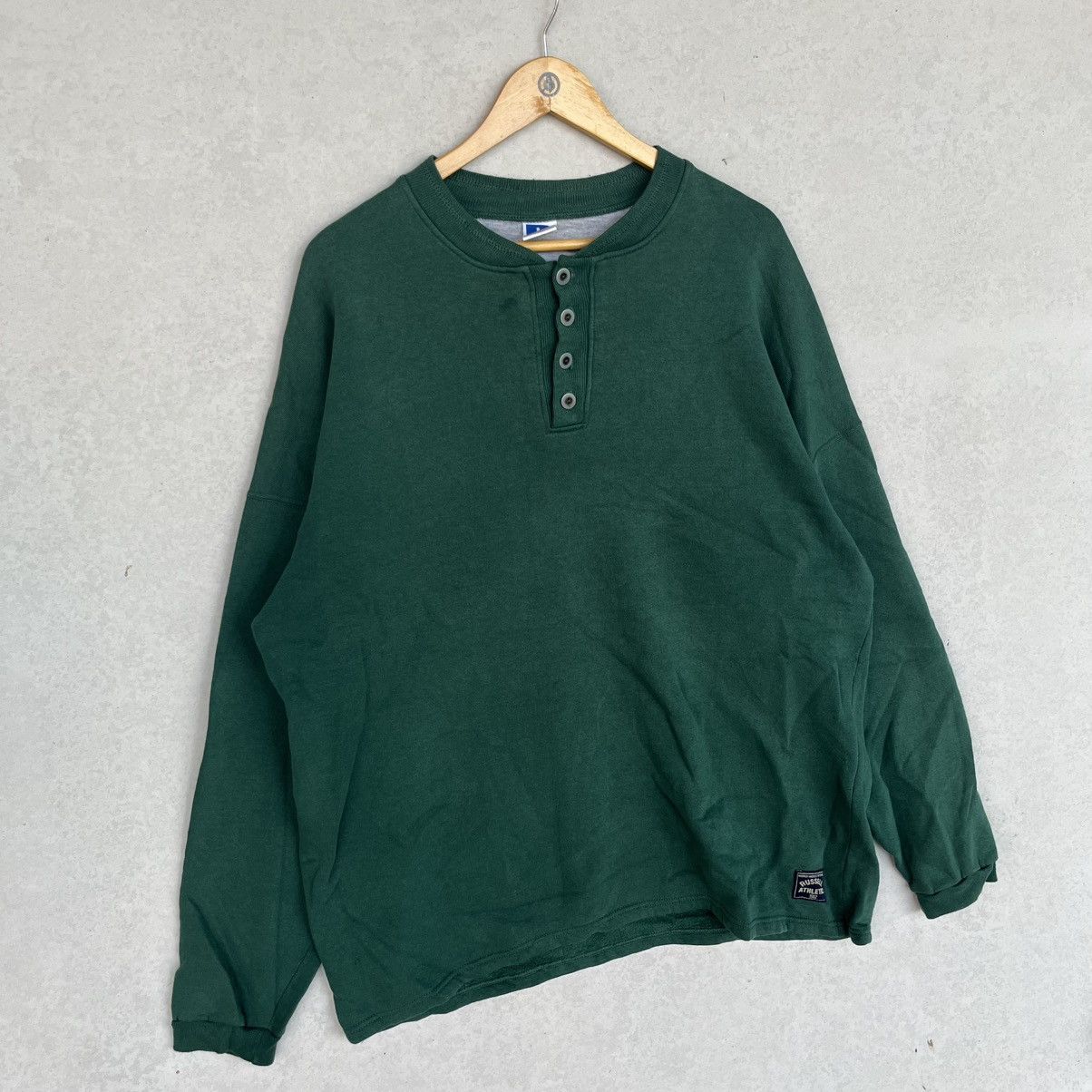 Other Vintage Russell Athletic Long Sleeve Henley Shirt Size XL Size US XL / EU 56 / 4 - 3 Thumbnail