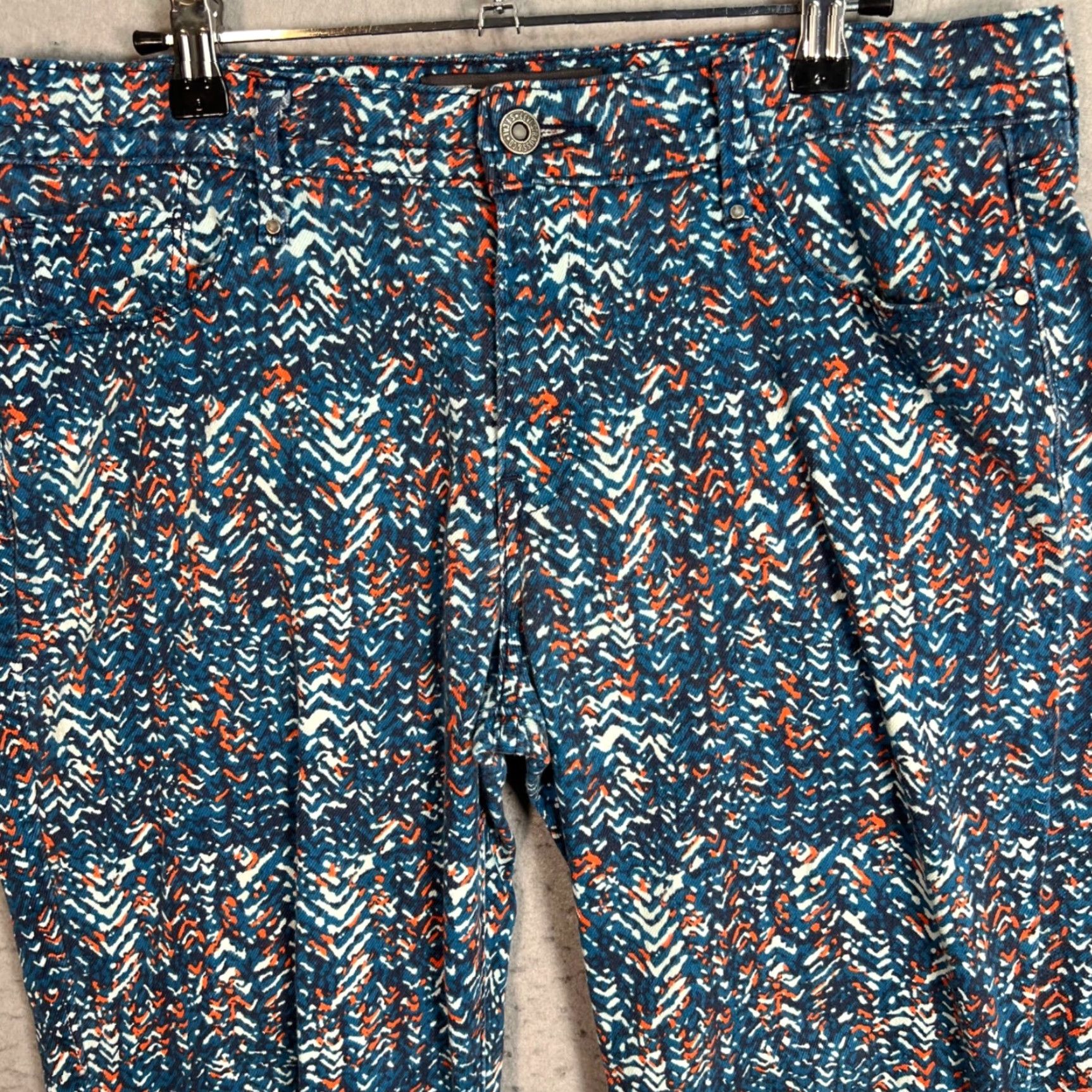 Levi's Levi's Womens 12 Mid Rise Skinny Jeans Multicolor Abstract Print Denim Cotton Blend Stretch 5-Pocket Womens Jeans 26in Inseam Size 34" / US 12 / IT 48 - 6 Thumbnail
