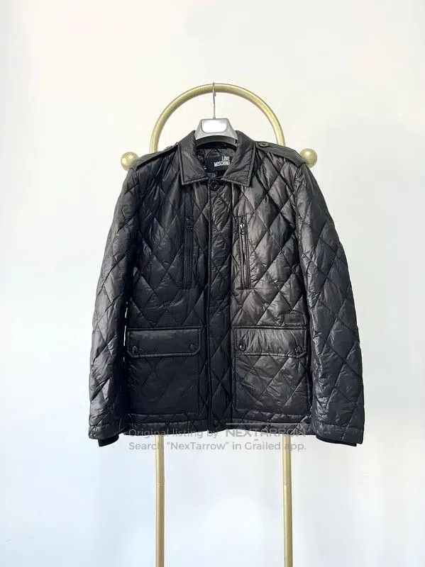 Moschino Moschino Black Quilted Men's Down Jacket . Size US M / EU 48-50 / 2 - 1 Thumbnail