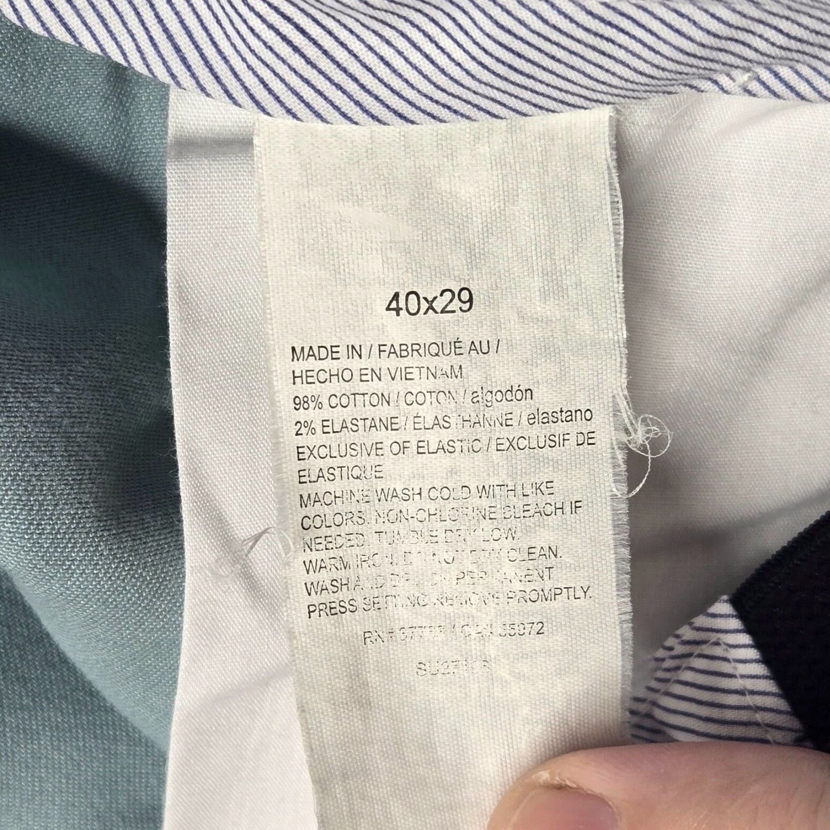 Savane Savane Dress Pants Flat Front Blue 40 Men's 29 Inseam Regular Straight Pants Men's Dress Reduces? Size US 40 / EU 56 - 3 Thumbnail
