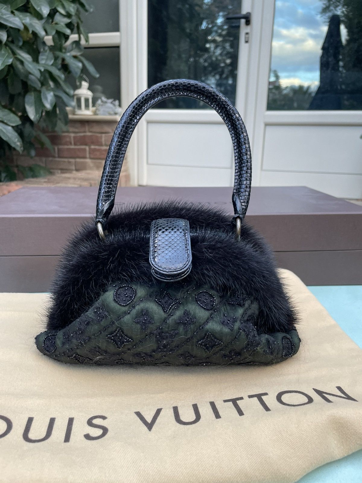 LV Marc Jacobs 2005 Limited Edition Chiffon Mink Demi Lune