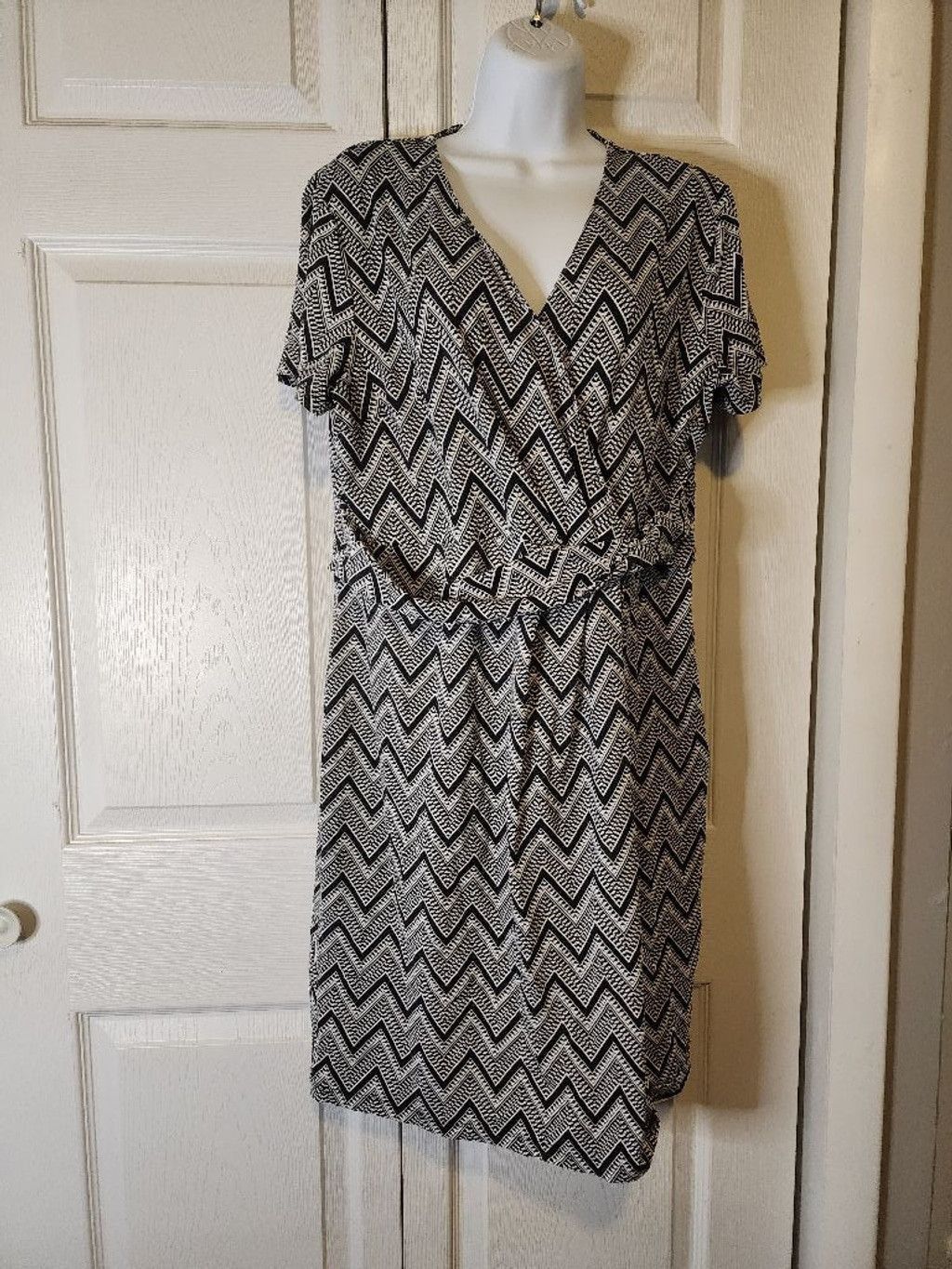 Talbots Women's Talbots Dress XL Black & White Size XL / US 12-14 / IT 48-50 - 1 Thumbnail