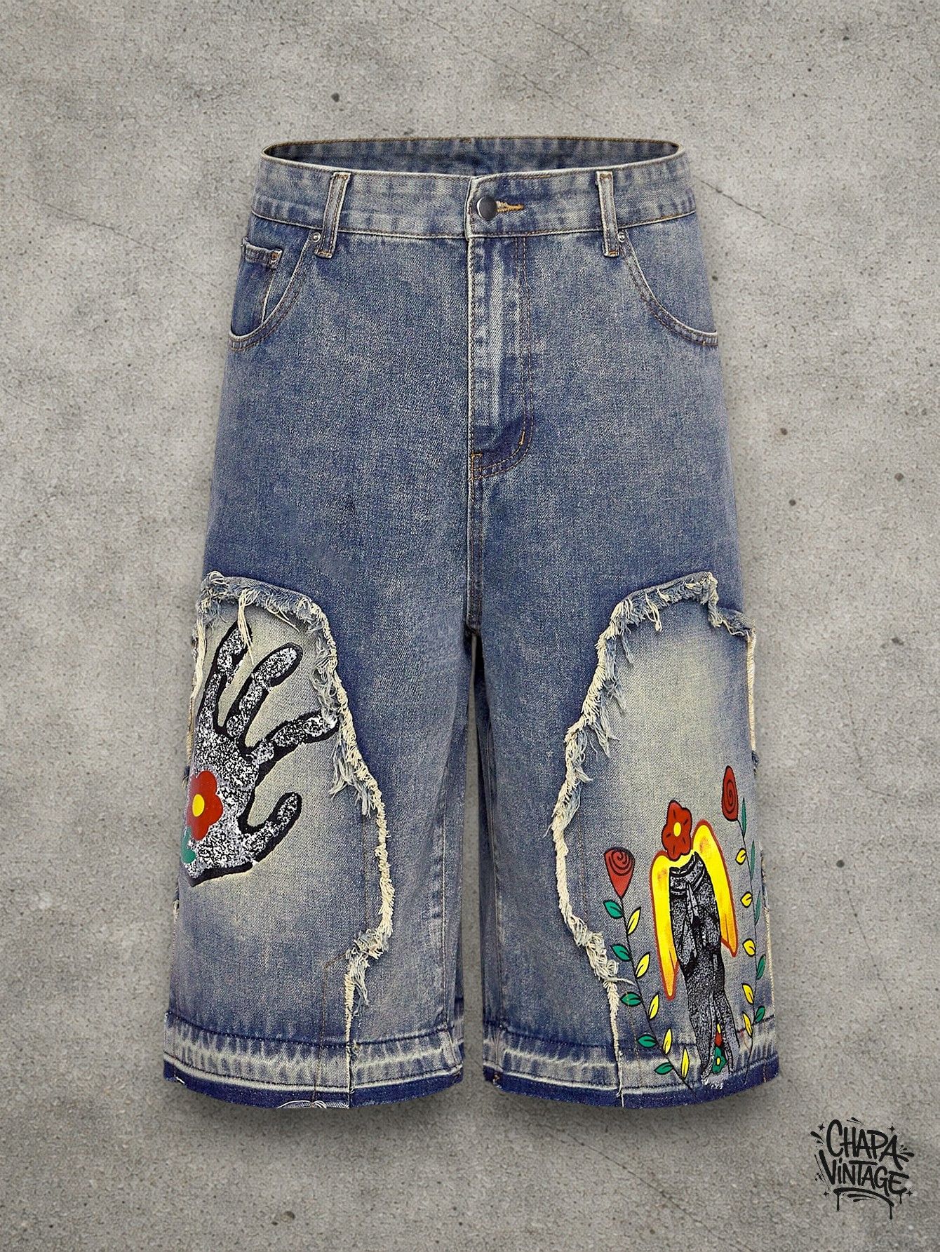Japanese Brand Washed denim shorts Size US 32 / EU 48 - 1 Thumbnail