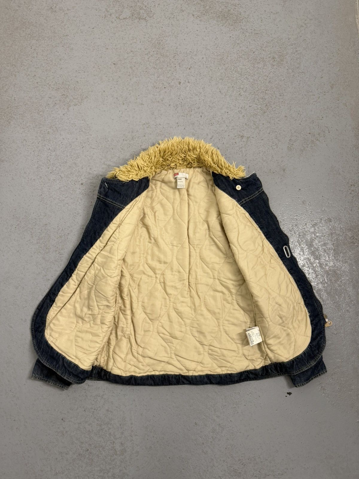 Diesel Vintage Diesel Fur Deconstructed Belted Denim Jacket Size L / US 10 / IT 46 - 9 Thumbnail