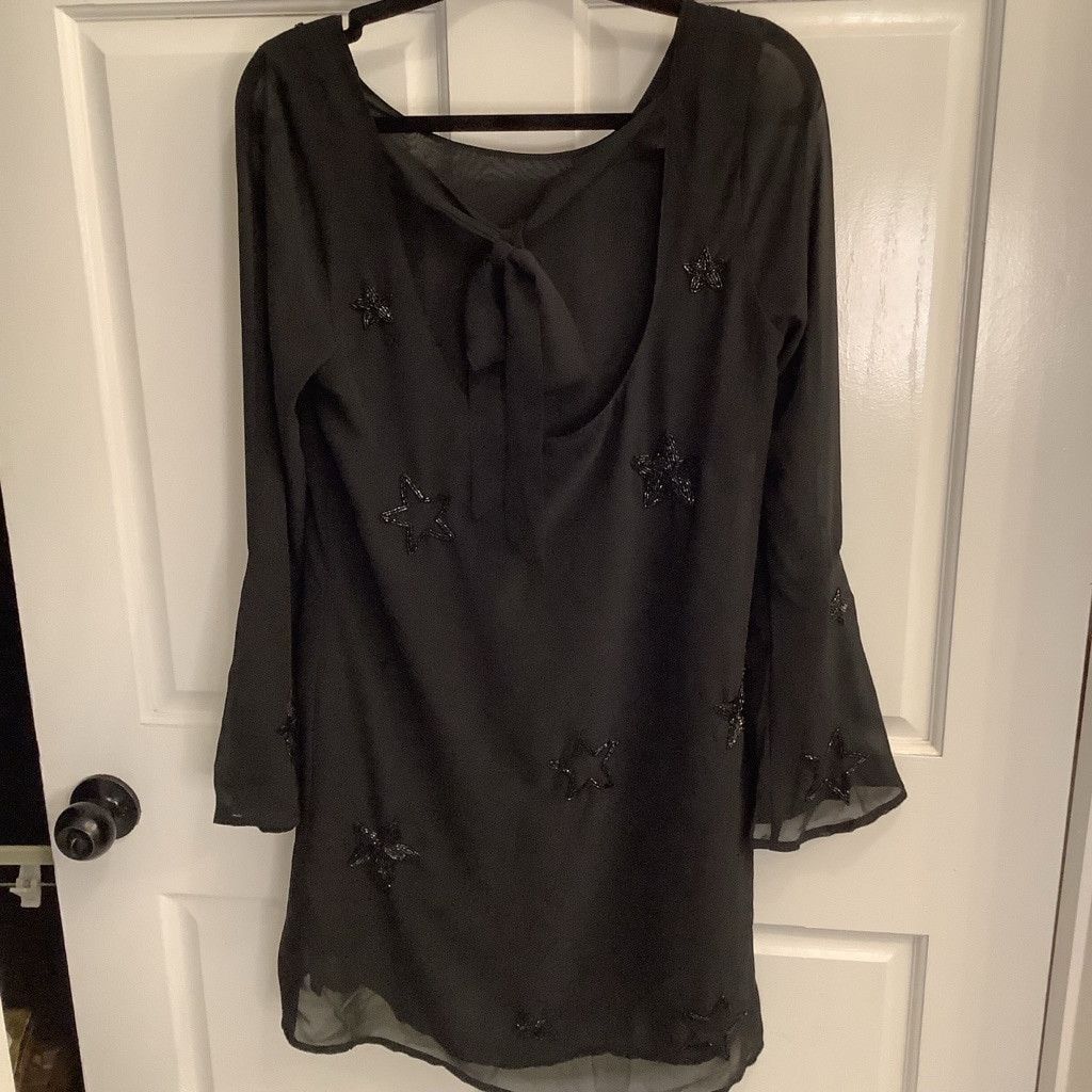 Chaser Brand Chaser Brand mini chiffon Black beaded dress M Size M / US 6-8 / IT 42-44 - 7 Thumbnail