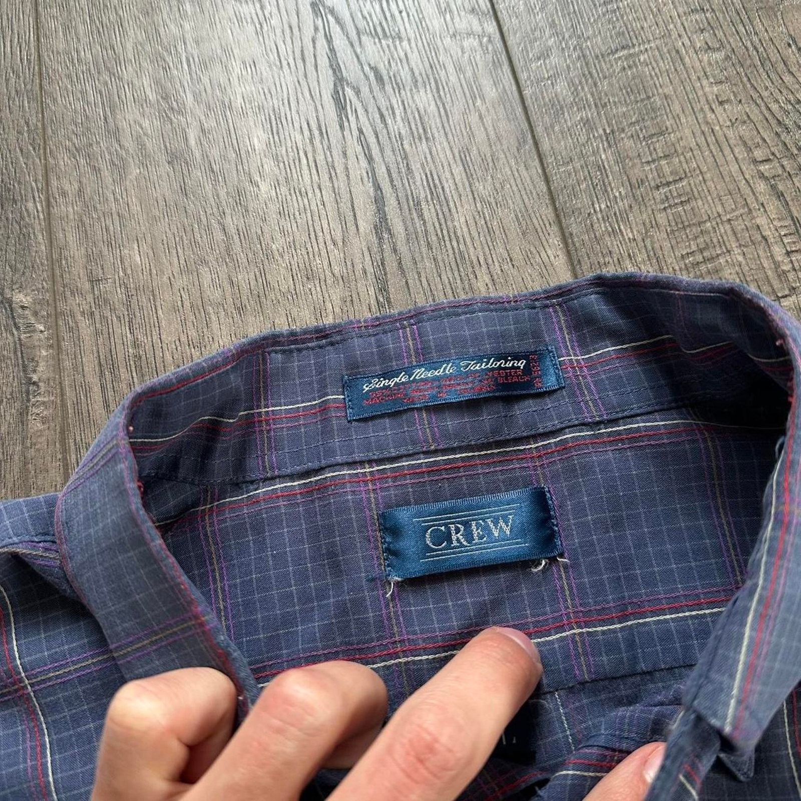 Vintage Vintage 70s Plaid Basic Light Thin Button Up Camp Work Shirt Size US L / EU 52-54 / 3 - 6 Thumbnail