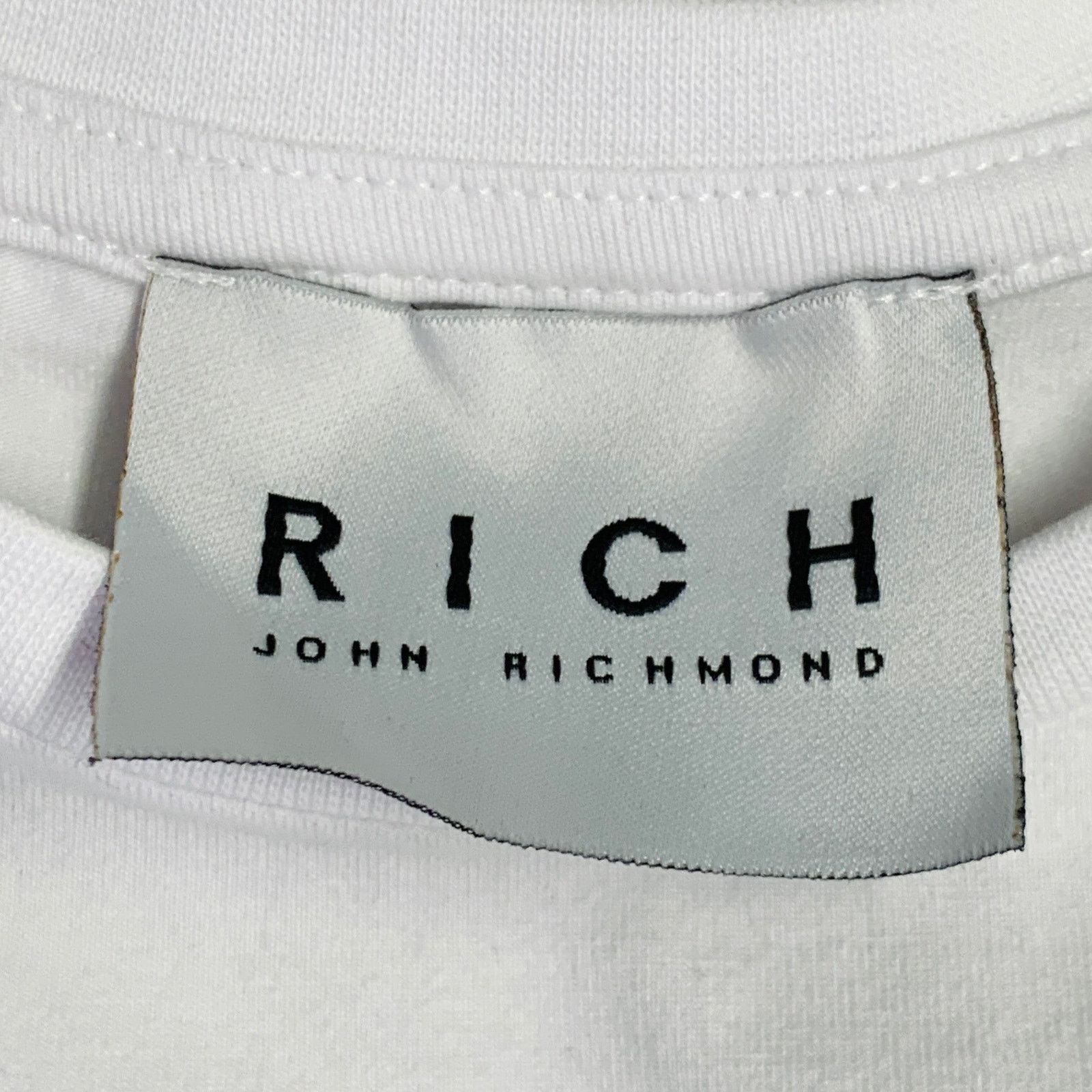 John Richmond White Multi Color Cotton Blend David Bowie Print T-Shirt Size XS / US 0-2 / IT 36-38 - 5 Thumbnail