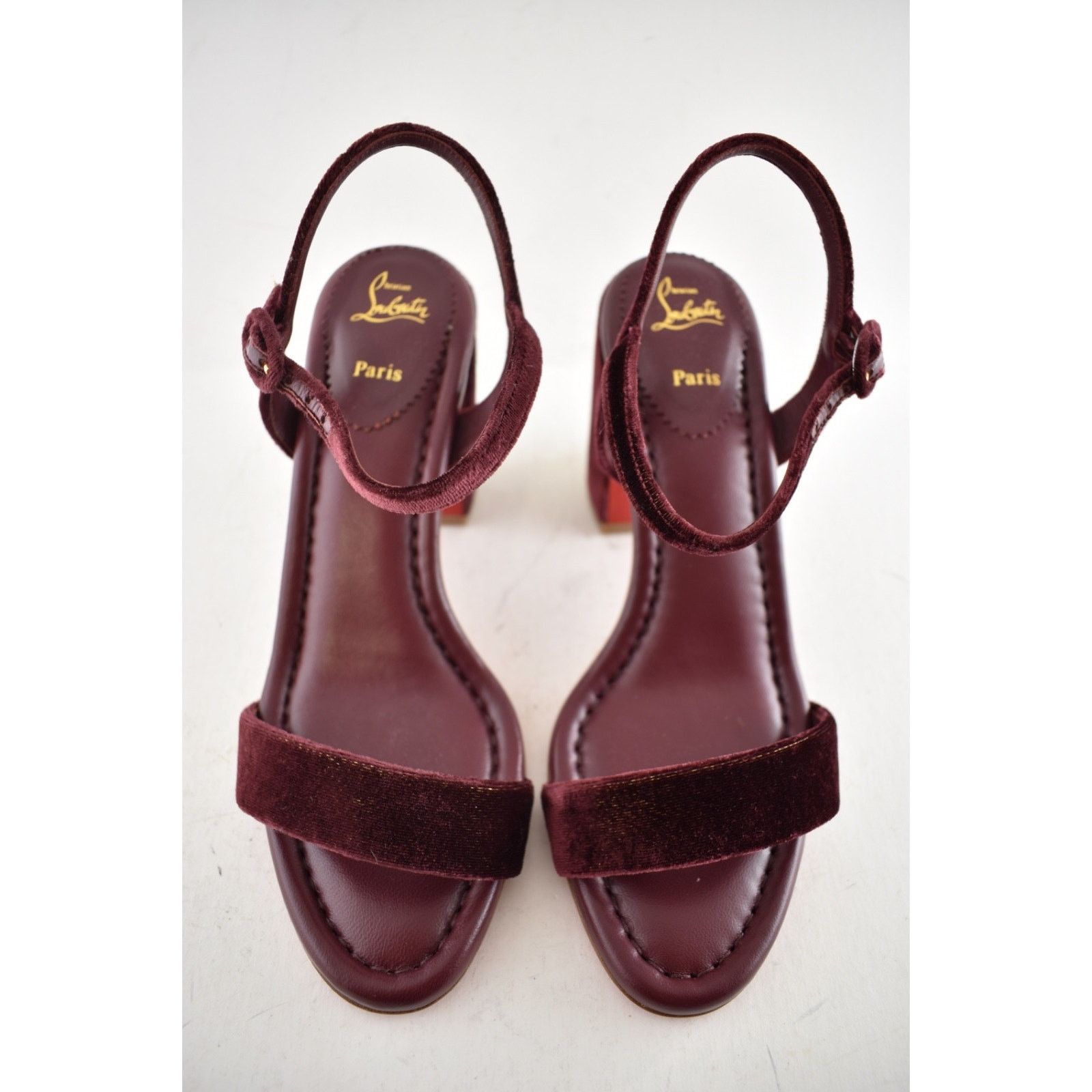 Christian Louboutin Christian Louboutin Miss Jane Sandal 85 Burgundy Red Size US 6.5 / IT 36.5 - 5 Thumbnail