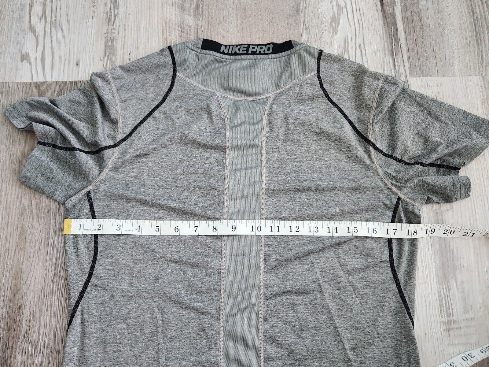 Nike Nike Pro Fitted Shirt Mens Small Grey Short Sleeve Athletic Size US S / EU 44-46 / 1 - 6 Thumbnail