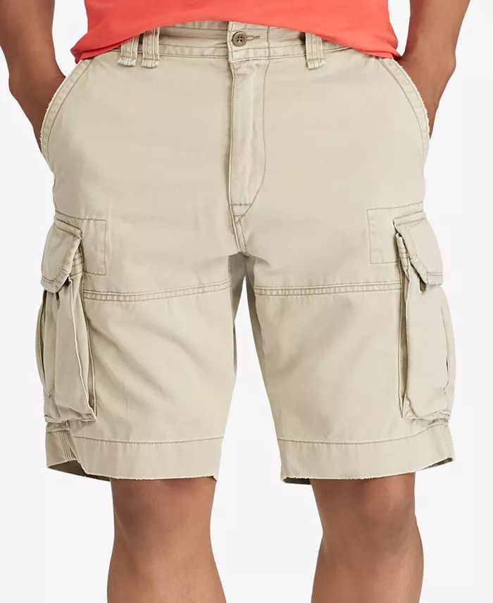 Polo Ralph Lauren Polo Ralph Lauren Classic Twill Cargo Shorts Tan Distressed Size US 38 / EU 54 - 1 Thumbnail
