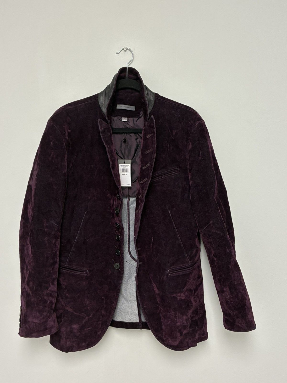 John Varvatos Woodward flocked velvet jacket EU 50 USA 40 Size US M / EU 48-50 / 2 - 9 Thumbnail