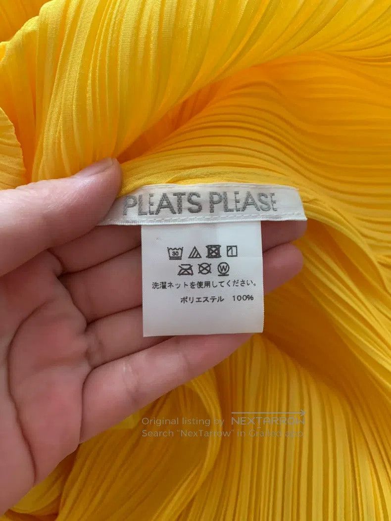 Issey Miyake Issey Miyake Yellow Maxi Skirt Size L / US 10 / IT 46 - 4 Thumbnail