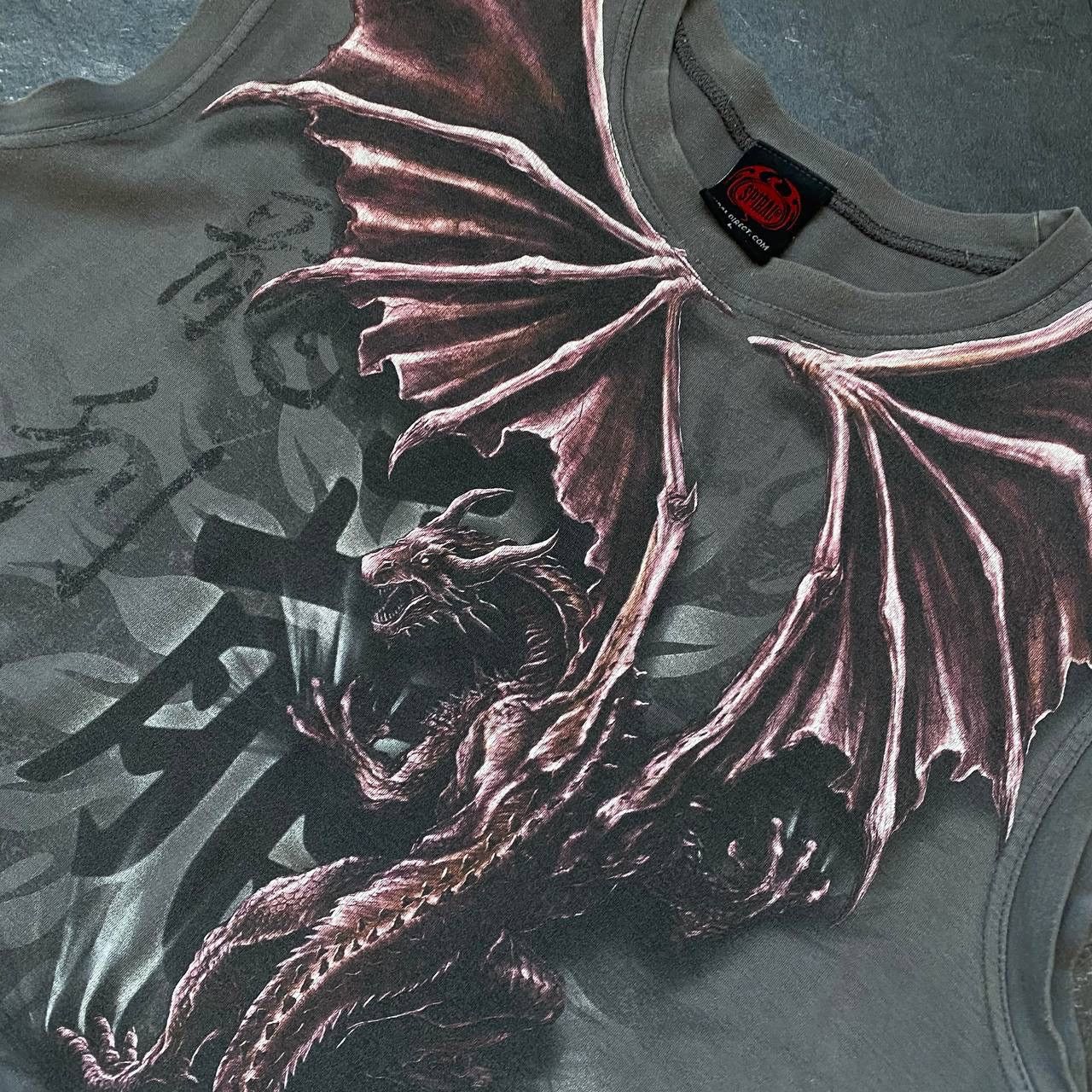 Japanese Brand × Vintage Vintage Dragon Overprinted Japanese style spiral y2k sleevel Size US L / EU 52-54 / 3 - 4 Thumbnail
