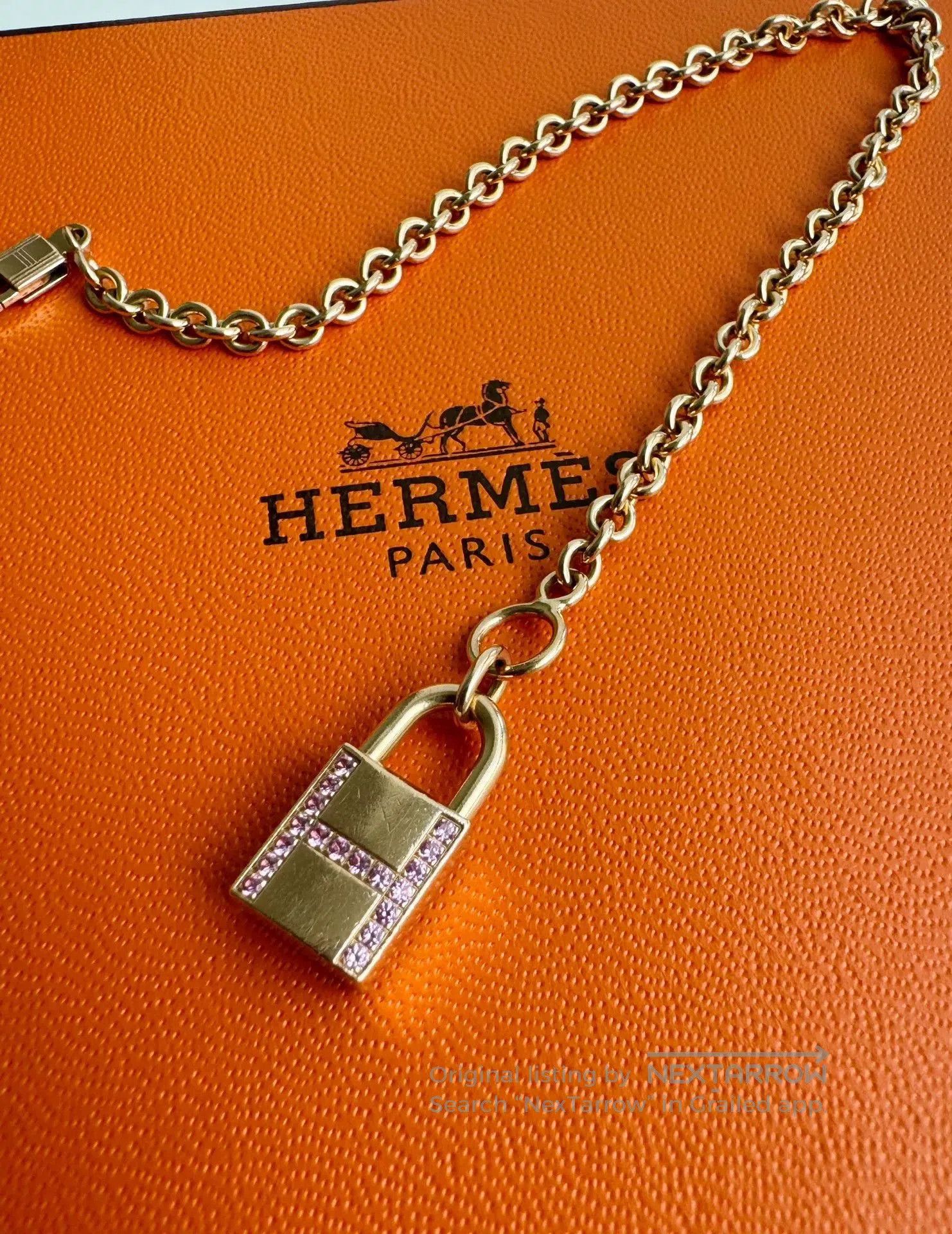 Hermes Hermes Amulette Cadenas Rose Gold Bracelet. Size ONE SIZE - 1 Thumbnail