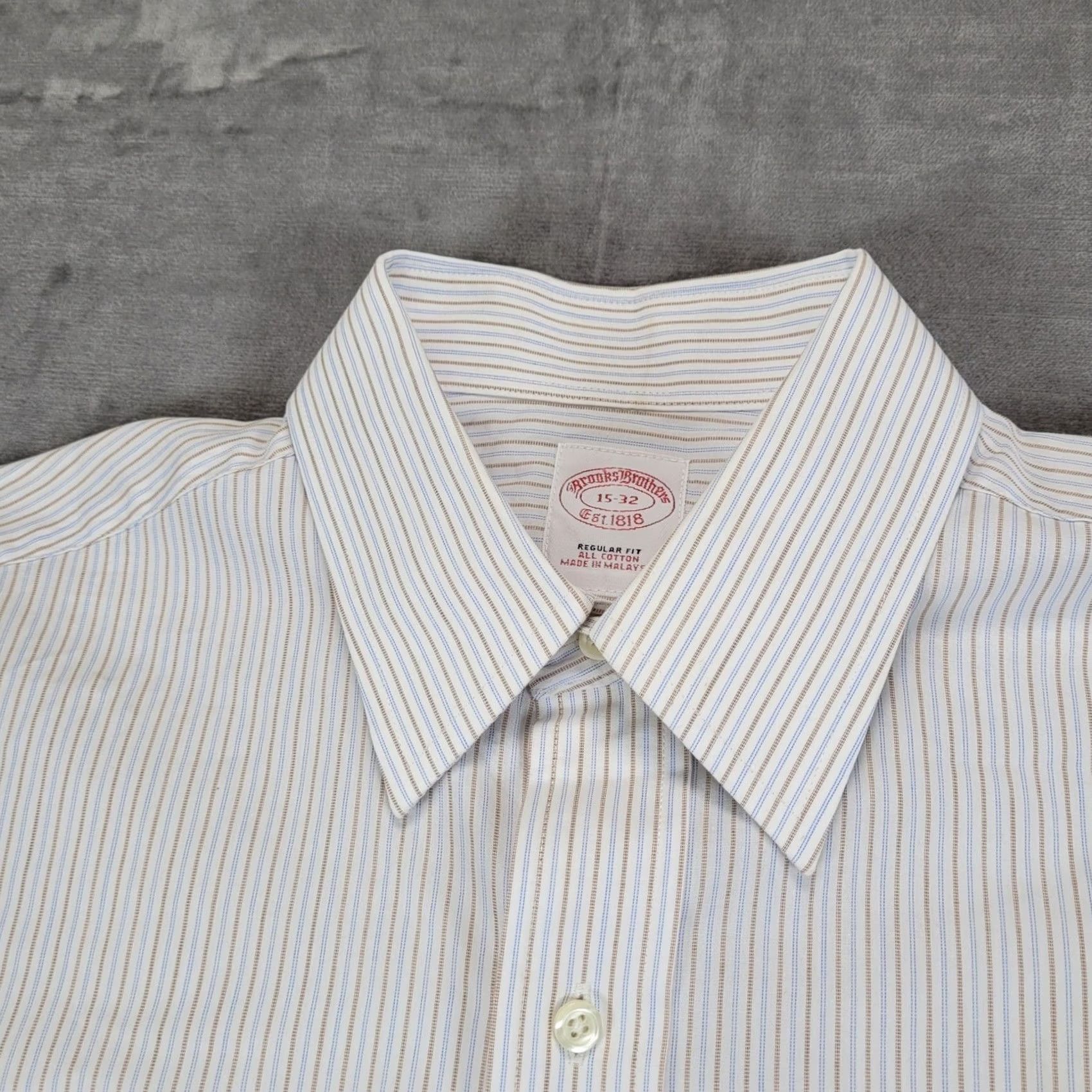 Brooks Brothers Brooks Brothers Button Down Shirt Mens Regular Fit Cotton Striped Blue Long Sleeve Preppy Size US M / EU 48-50 / 2 - 4 Thumbnail