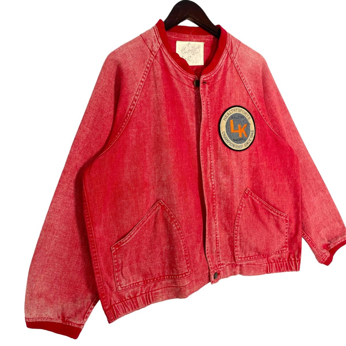 Vintage Healthy Sport Denim Jacket ChampionShip 1945 International Size US L / EU 52-54 / 3 - 2 Thumbnail