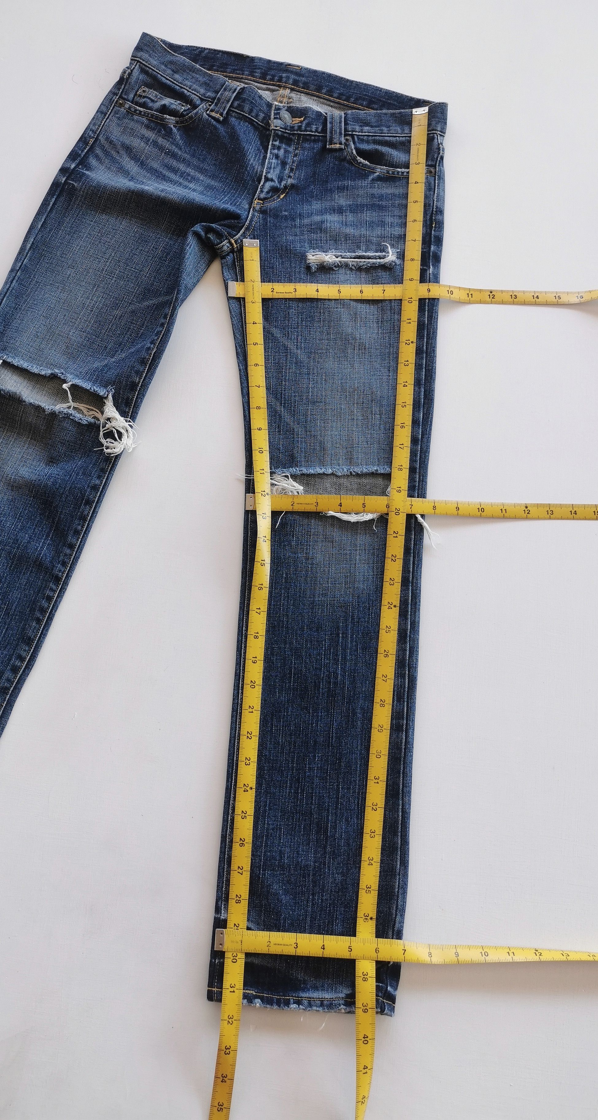 Japanese Brand Material Girl Ripped Jeans Size 30" / US 8 / IT 44 - 11 Thumbnail
