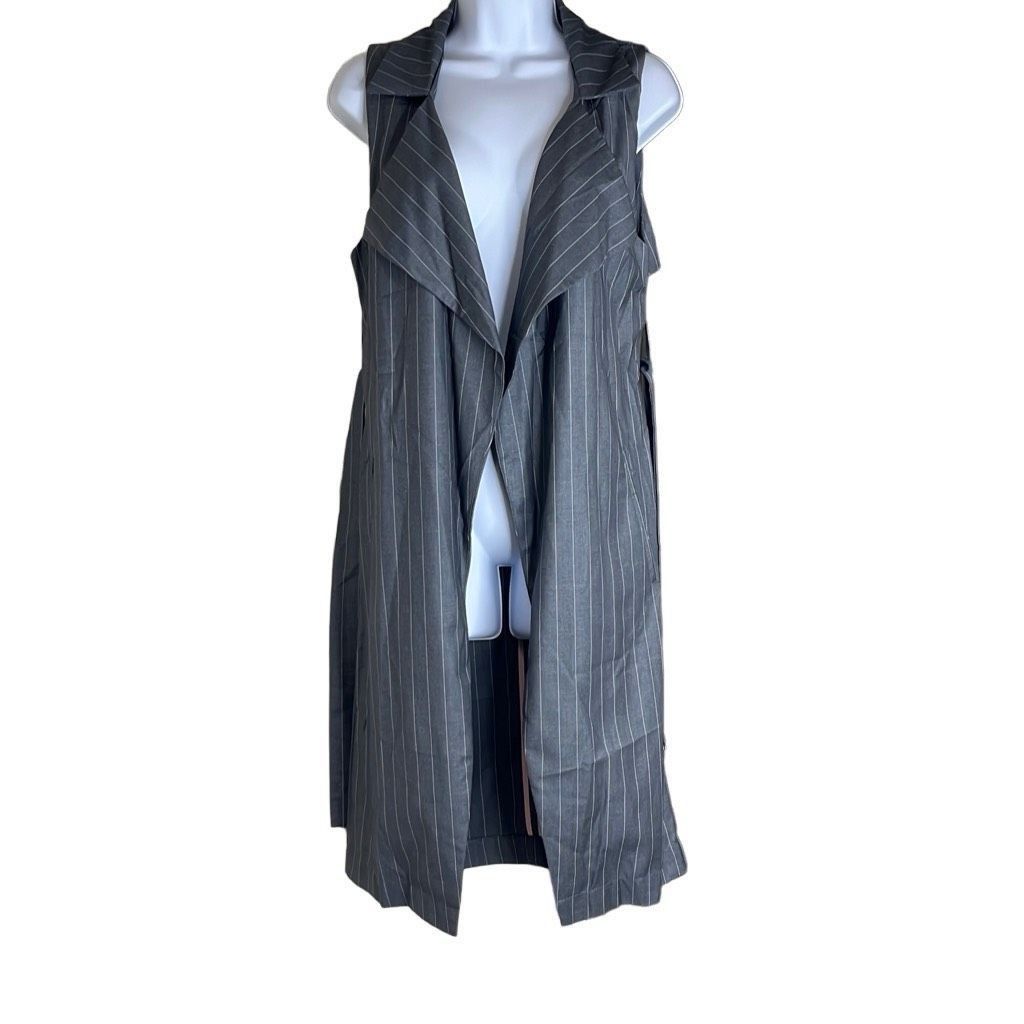 Other Mustard Seed Womens Size Small Sleeveless Midi Dress Gray Wh Size S / US 4 / IT 40 - 10 Thumbnail