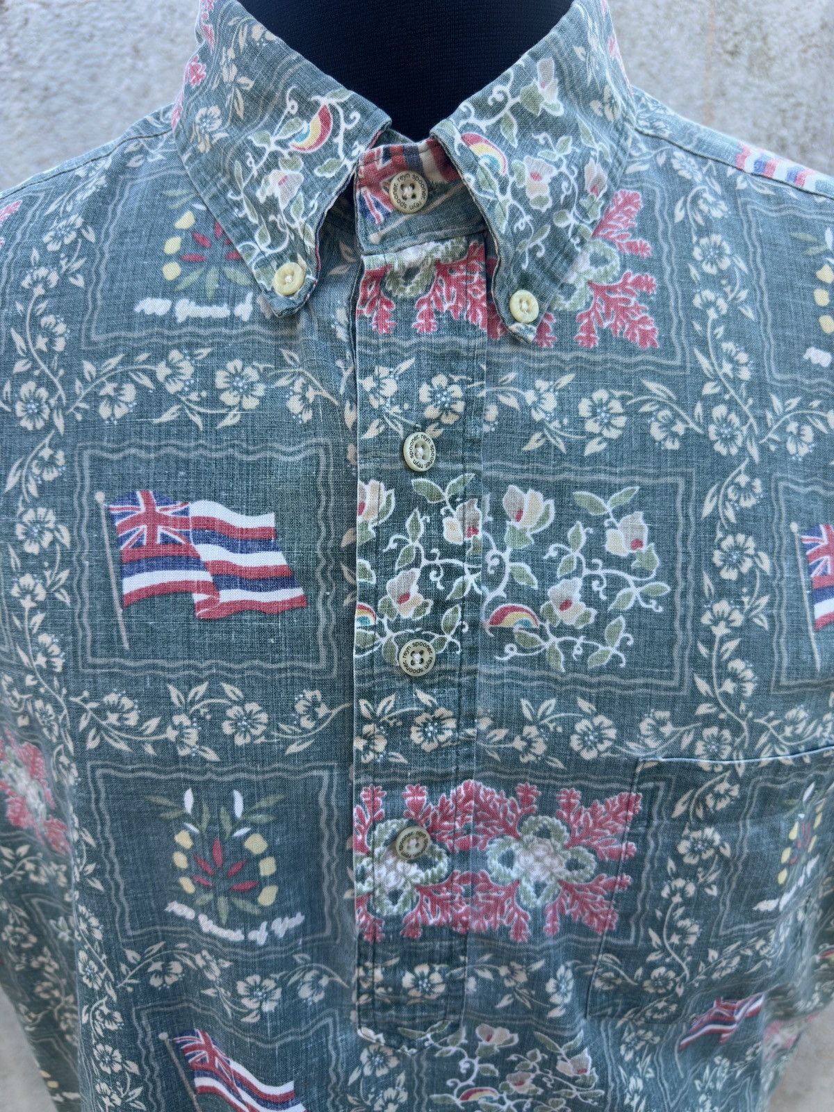 Reyn Spooner Rare Reyn Spooner Green First Hawaiian Bank 150 Year Men's L Size US L / EU 52-54 / 3 - 3 Thumbnail
