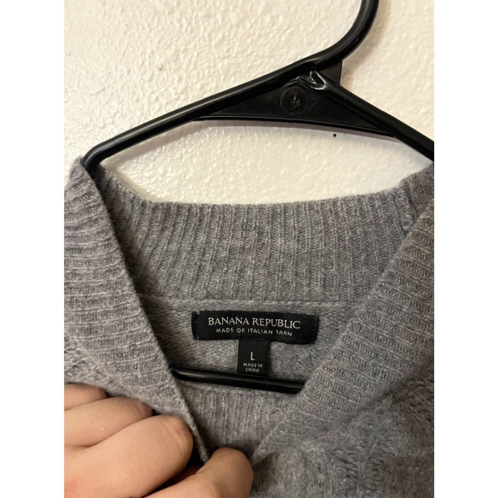 Banana Republic Banana Republic Sweater Long Sleeve Crew Neck Gray L Women Italian Yarn Pullover Knit Shirt (if allowed) Size L / US 10 / IT 46 - 2 Thumbnail