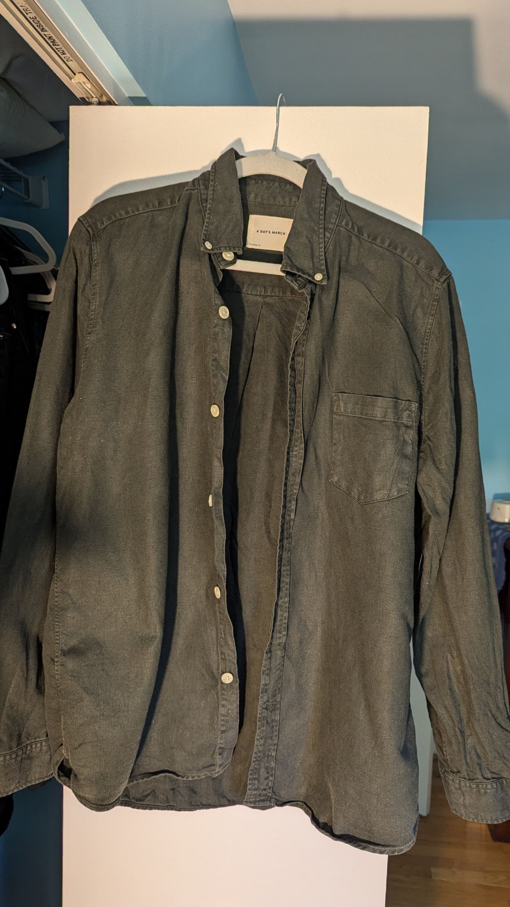 A Day's March Heavy Shirt Cotton Linen Size US L / EU 52-54 / 3 - 1 Thumbnail