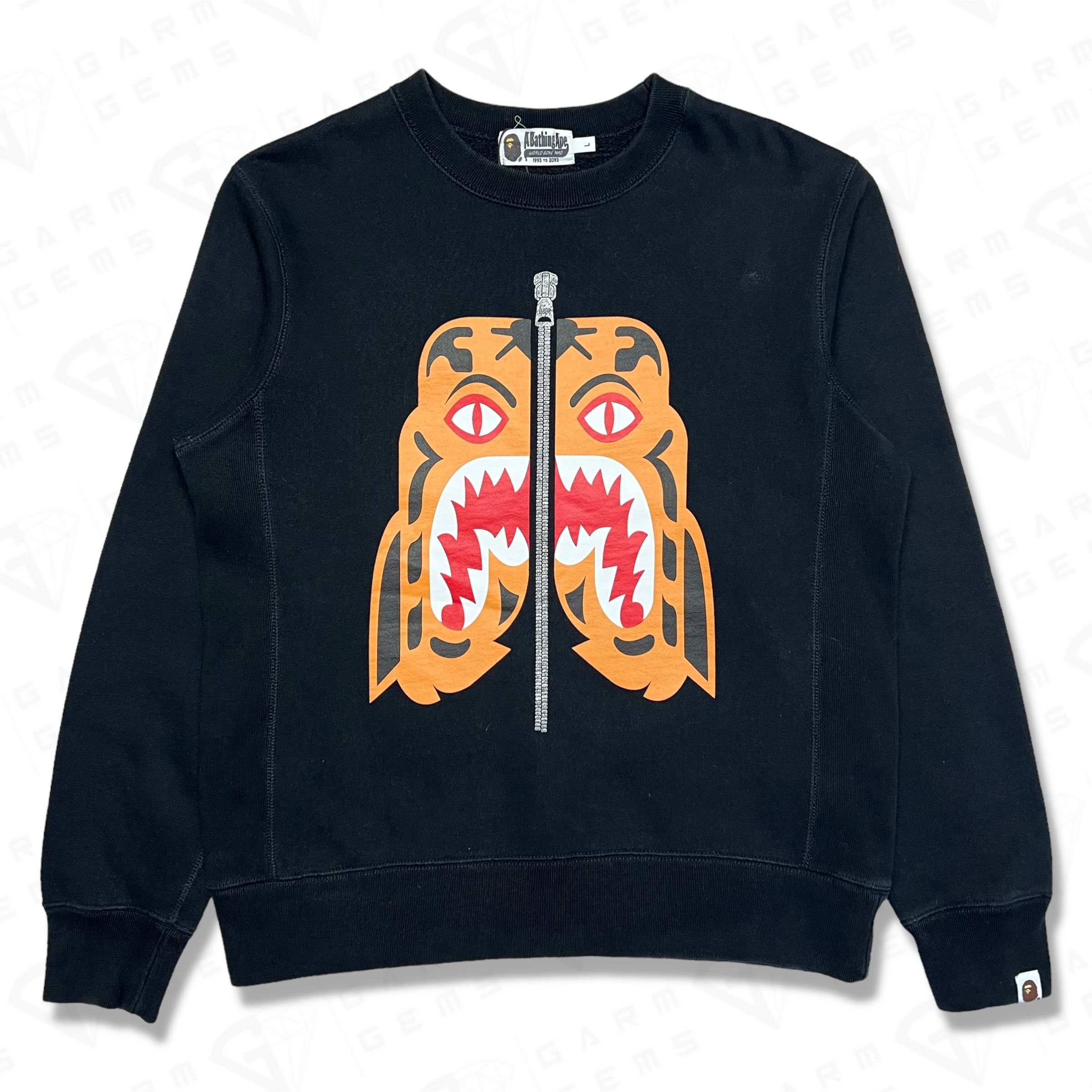 Bape Tiger Crewneck | Grailed