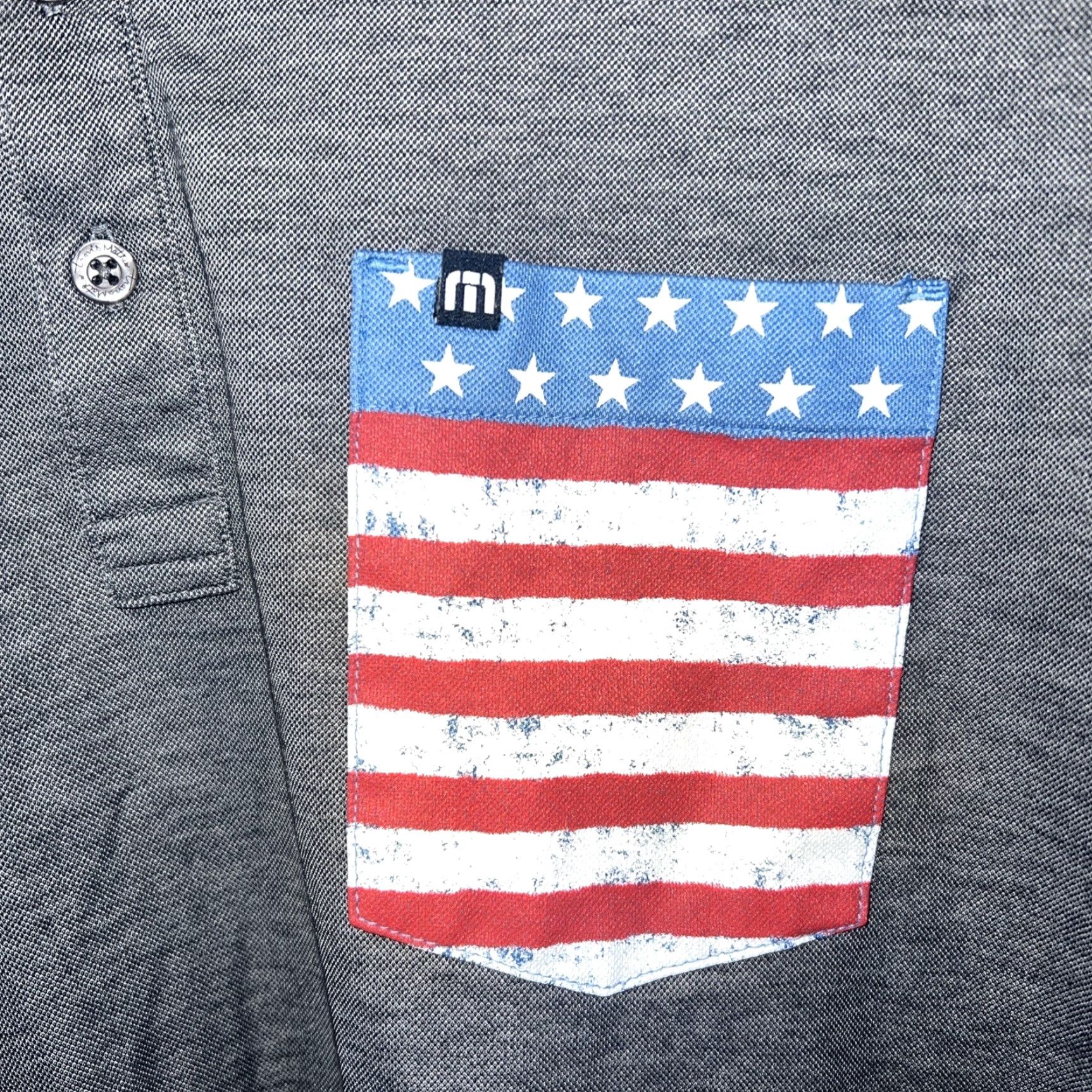 TravisMathew Travis Mathew Gray USA Pocket Polo Mens Size S Size US S / EU 44-46 / 1 - 2 Thumbnail